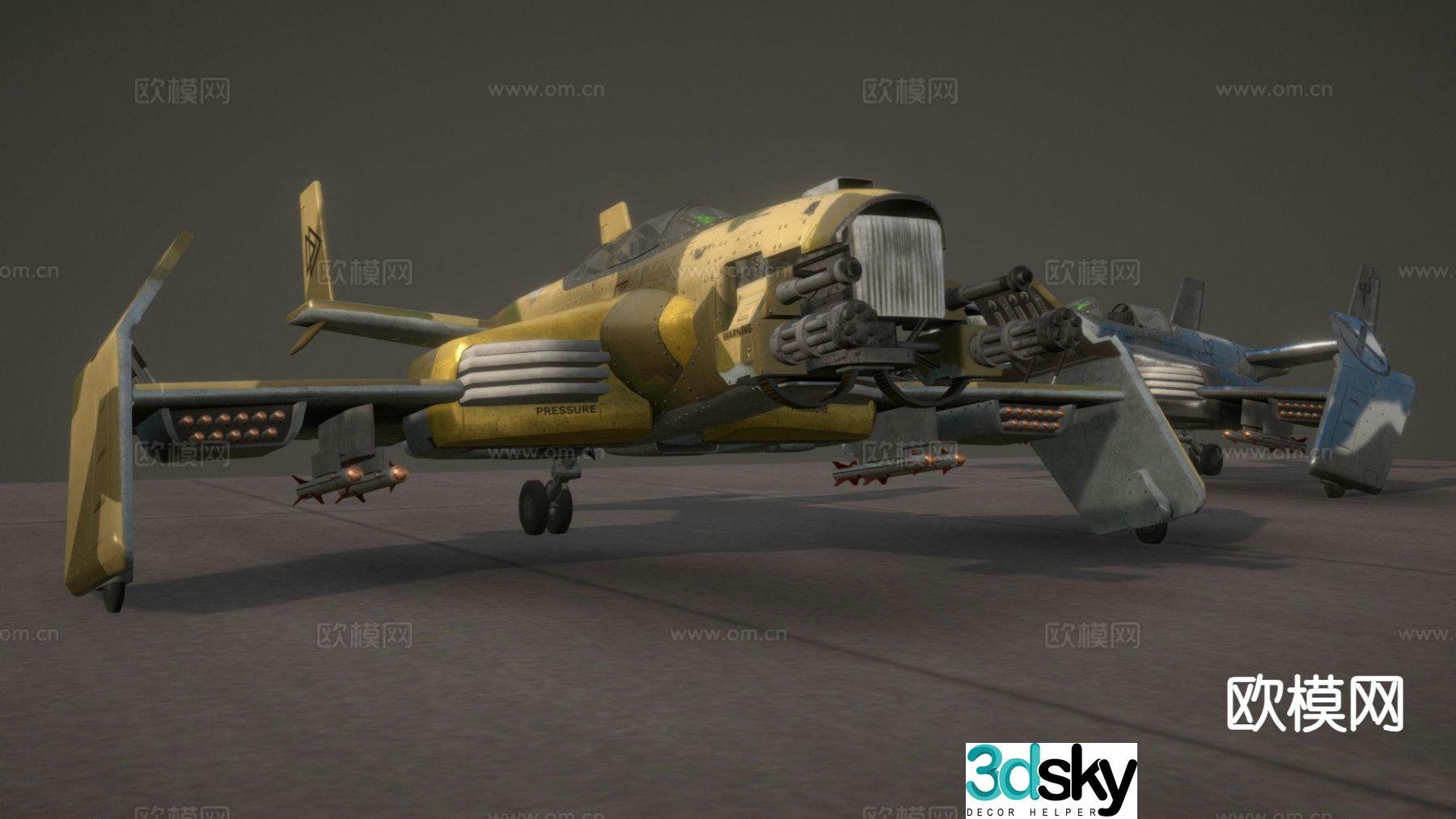 Eucadian Warhawk Aircraft 3d Model