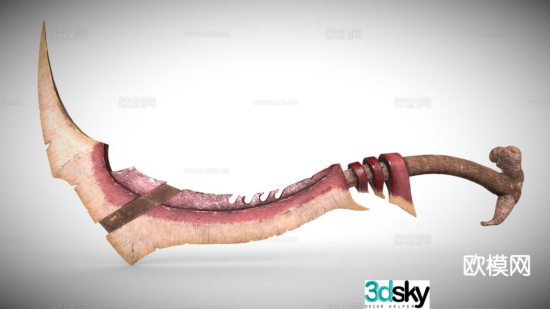 Bone Sword Ancient Cold Weapon 3D Model