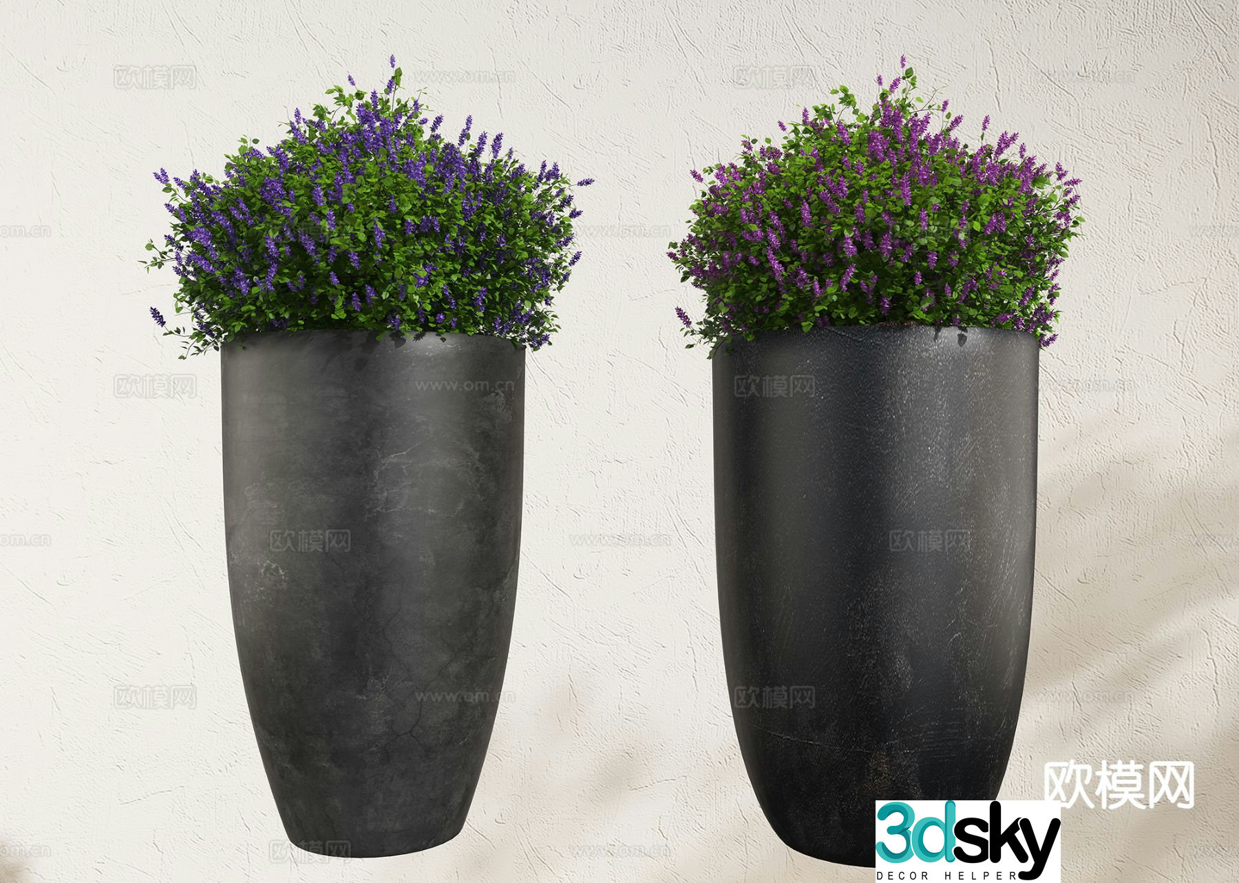 Plant flower pot flower trough flower pond flower bowl 3D model