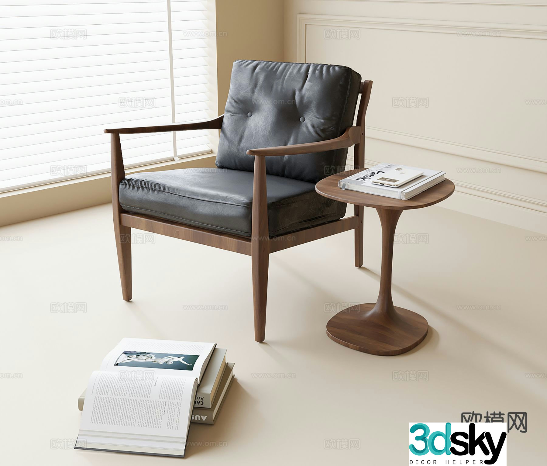 Modern lounge chair 3d model
