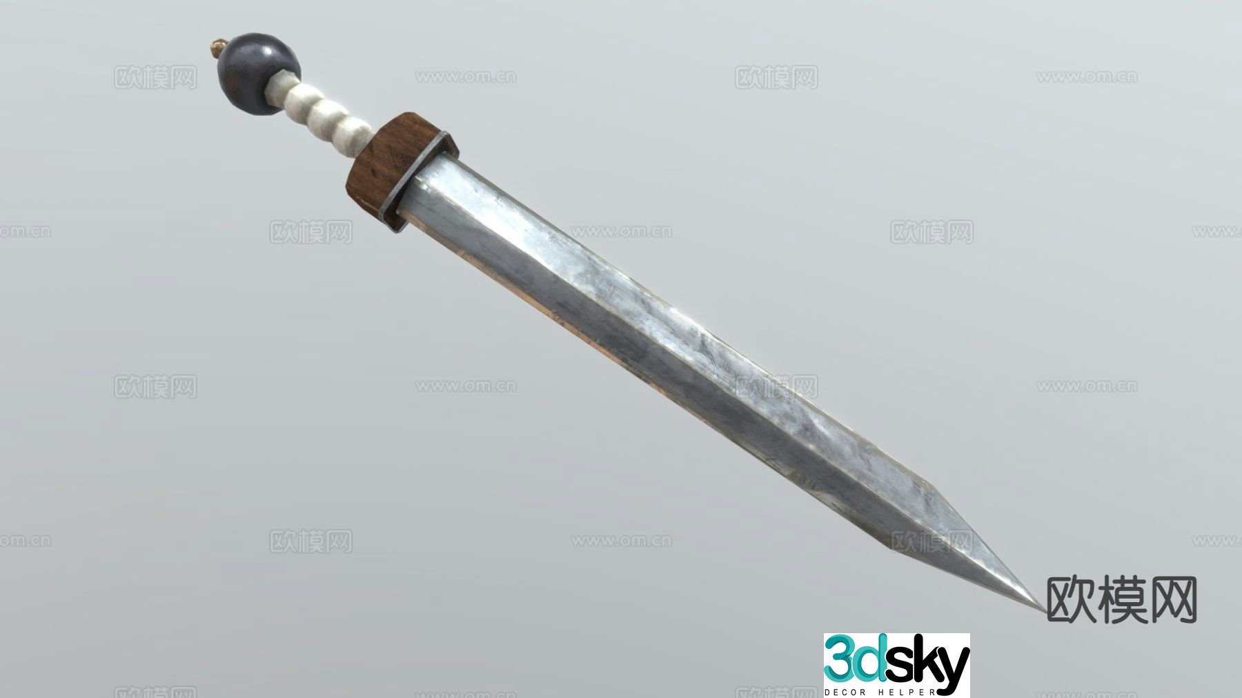 Pompeii modern dagger 3d model