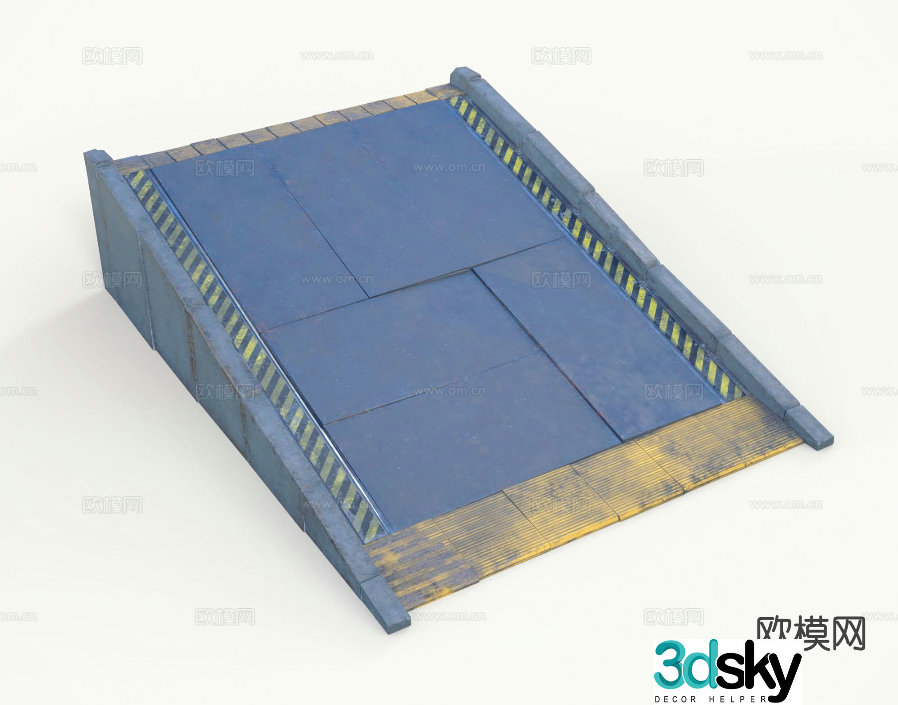 Industrial style ramp 3d model