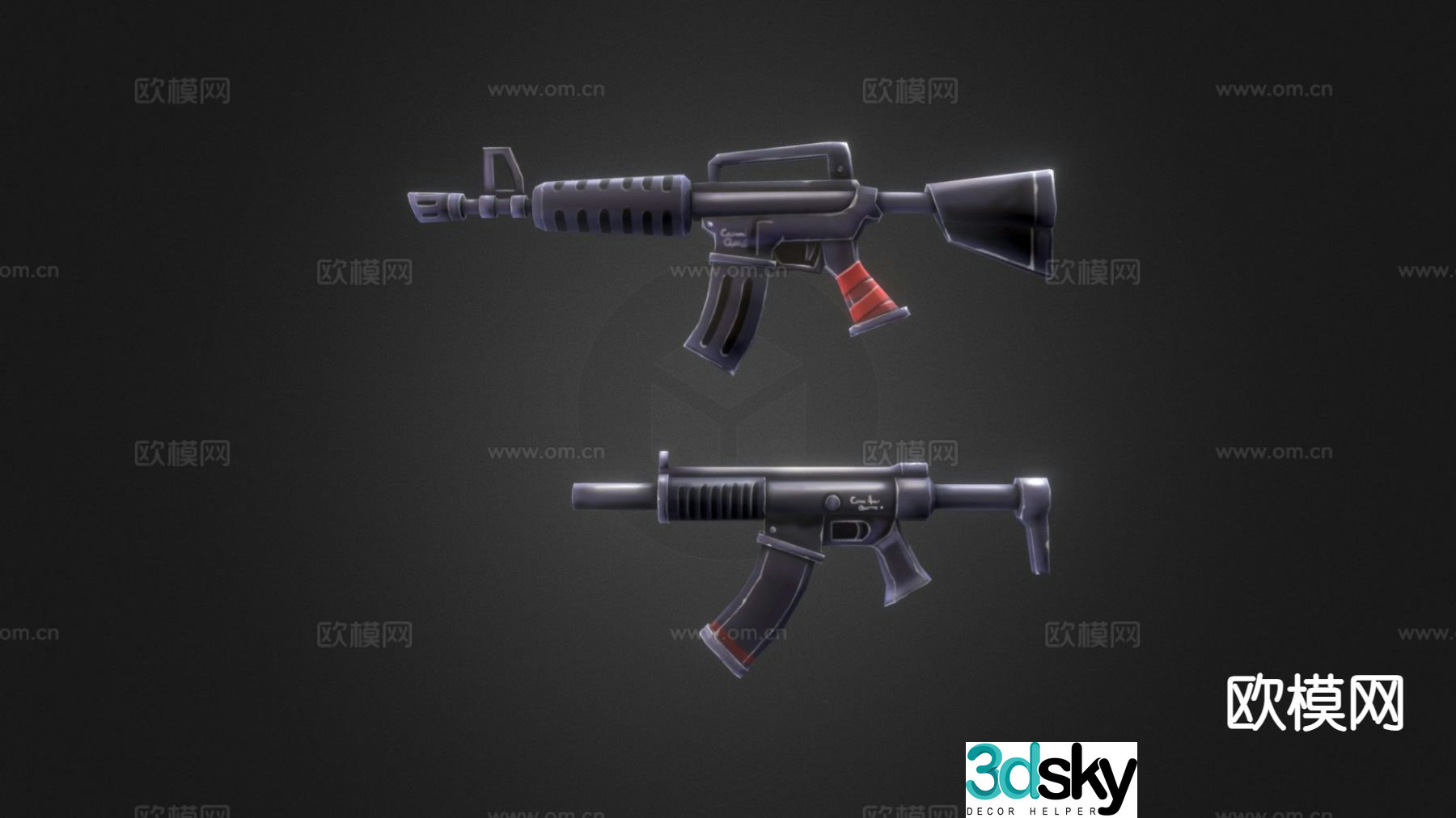 submachine gun 3d model