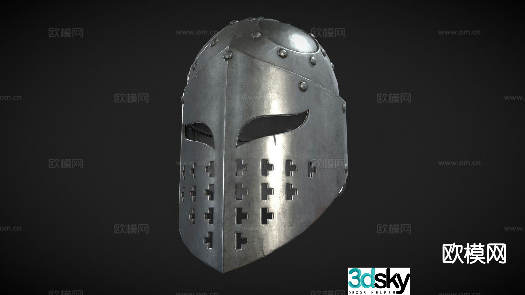 knight helmet 3d model