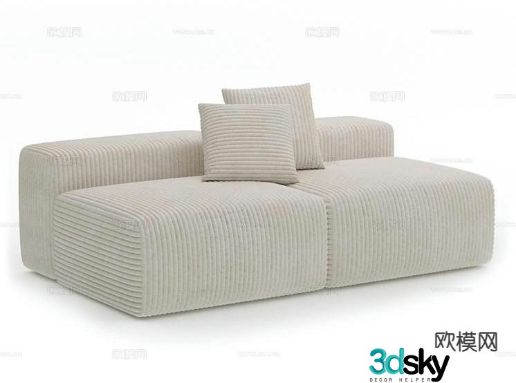 Double sofa 3d model