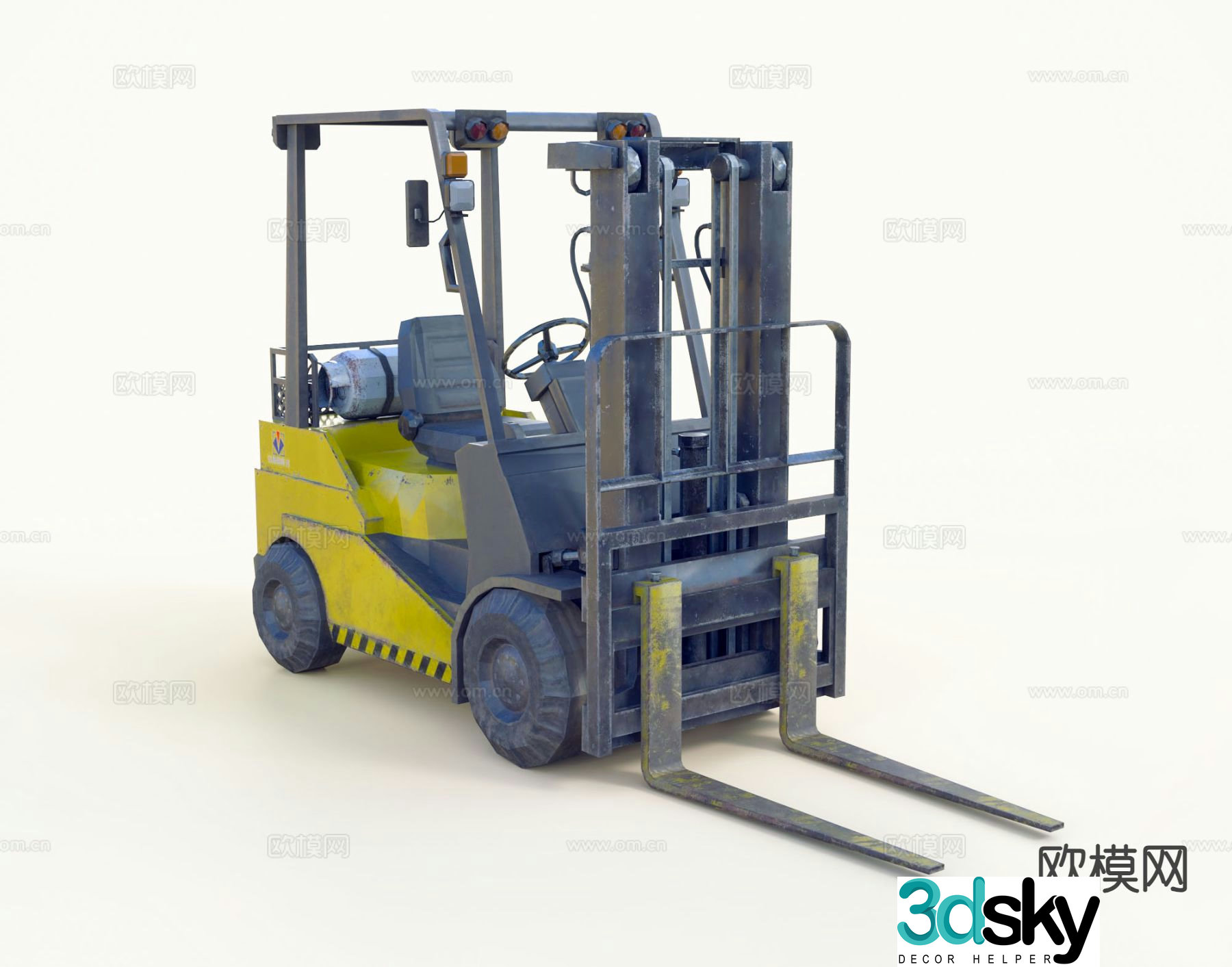Industrial style forklift 3d model