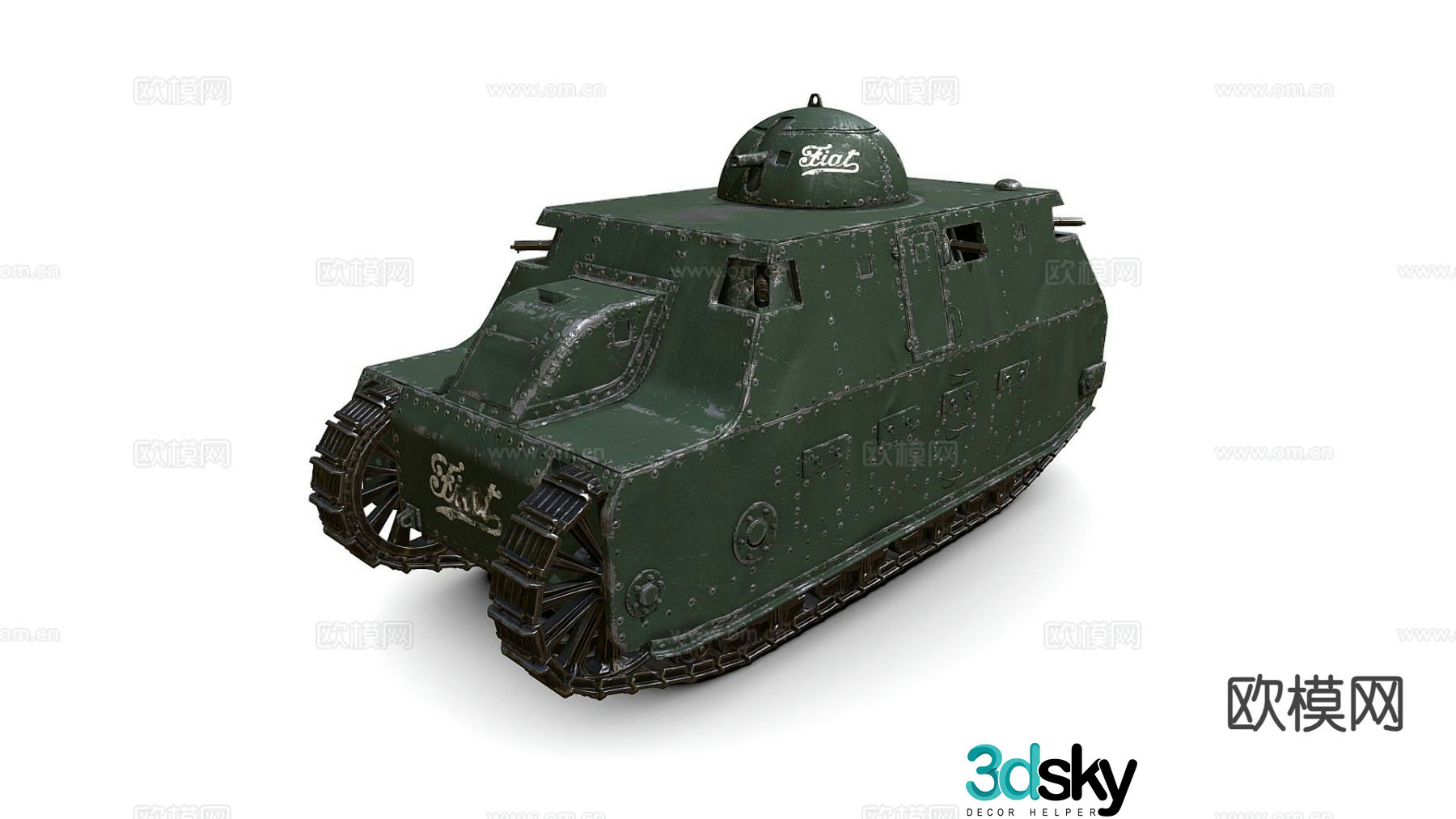Italian heavy tank 3d model