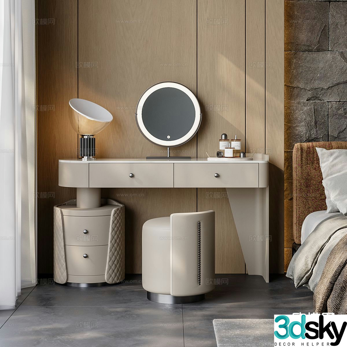 Italian dressing table 3d model