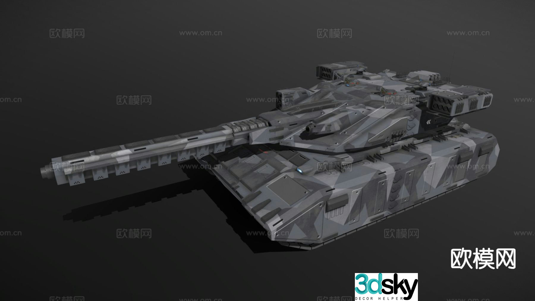 Sci-fi siege tank 3d model