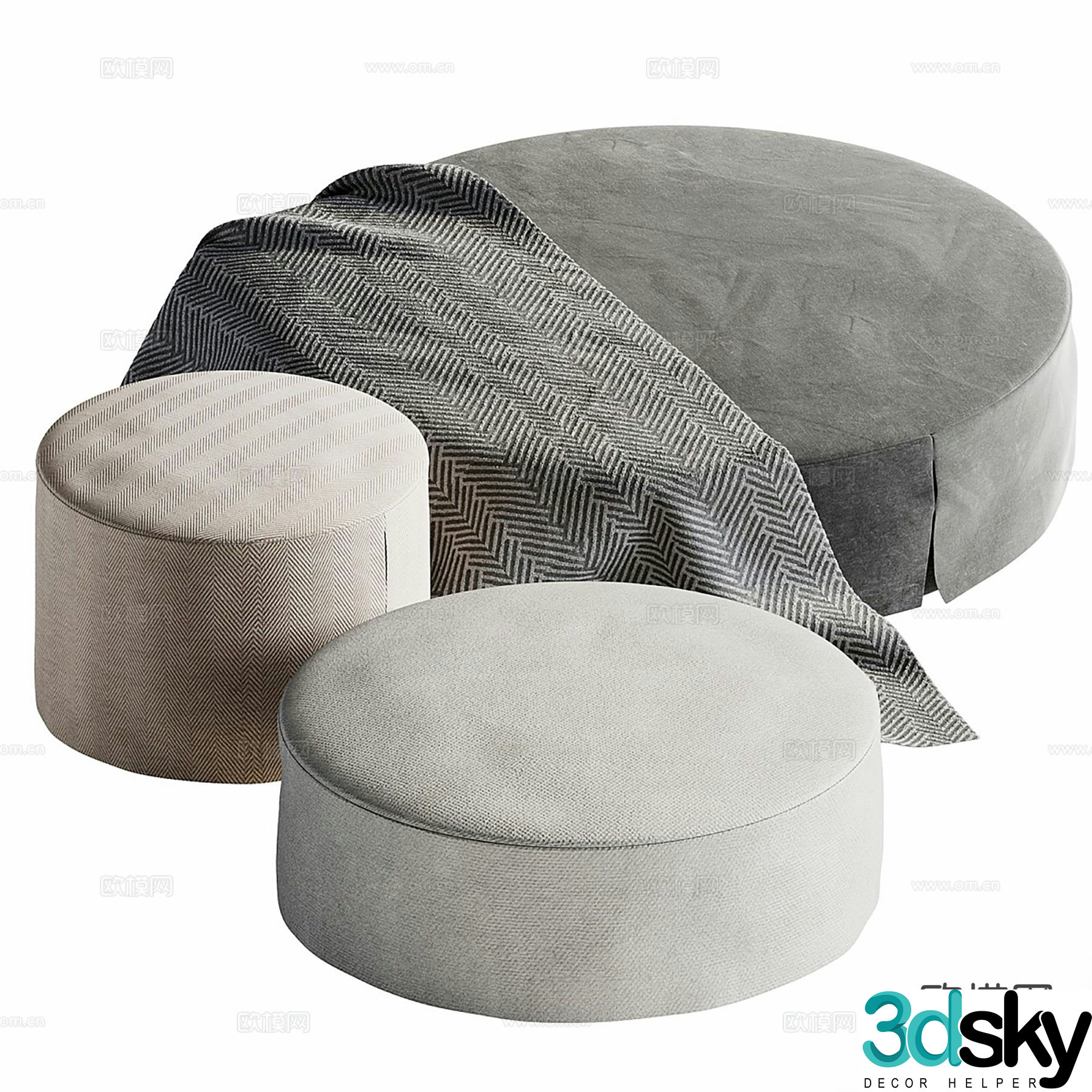 Maxalto sofa cushion seat cushion footrest 3d model