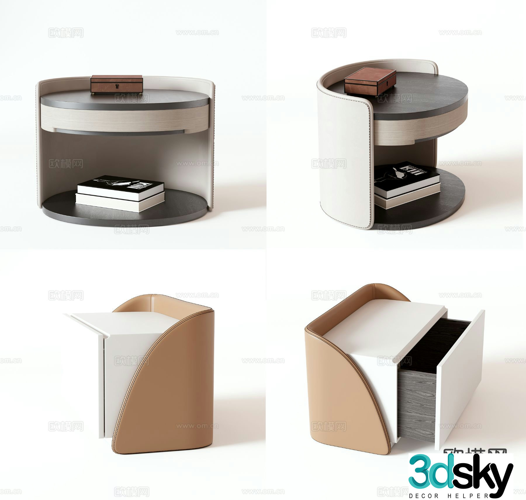 Modern bedside table 3d model