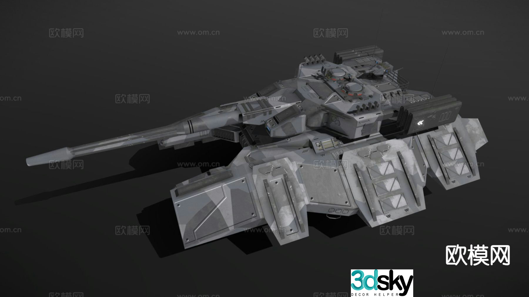 Modern tiger tank 3d model