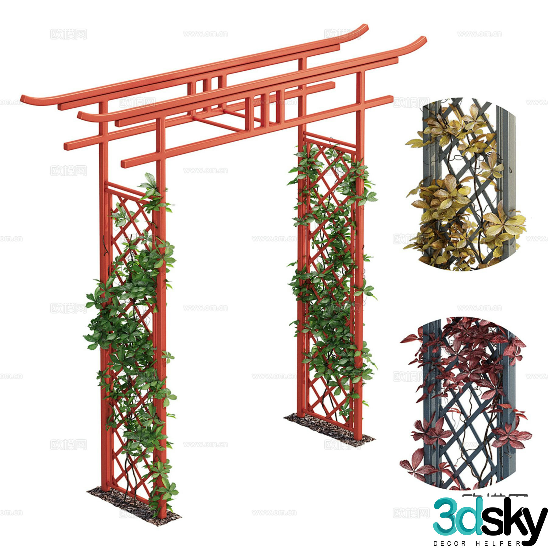 Plant gallery flower stand 3d model