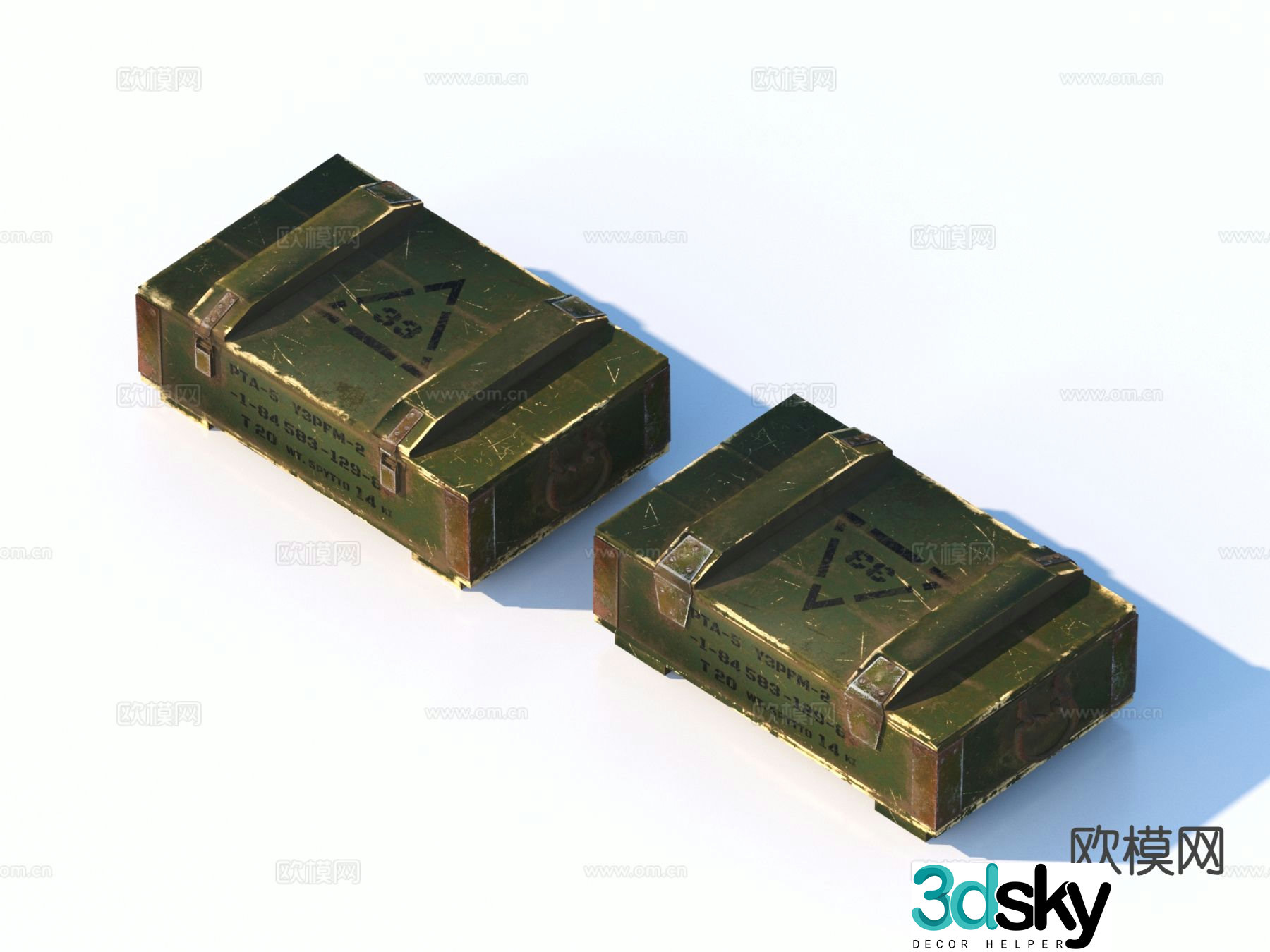 wooden box old wooden box 3d model