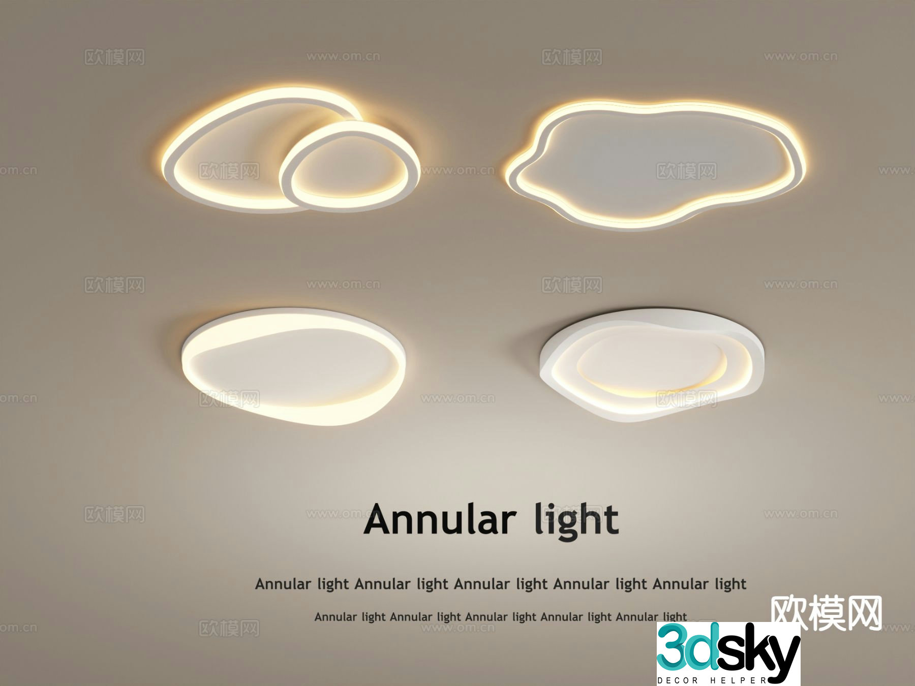 Cream style ceiling lamp bedroom lamp d model