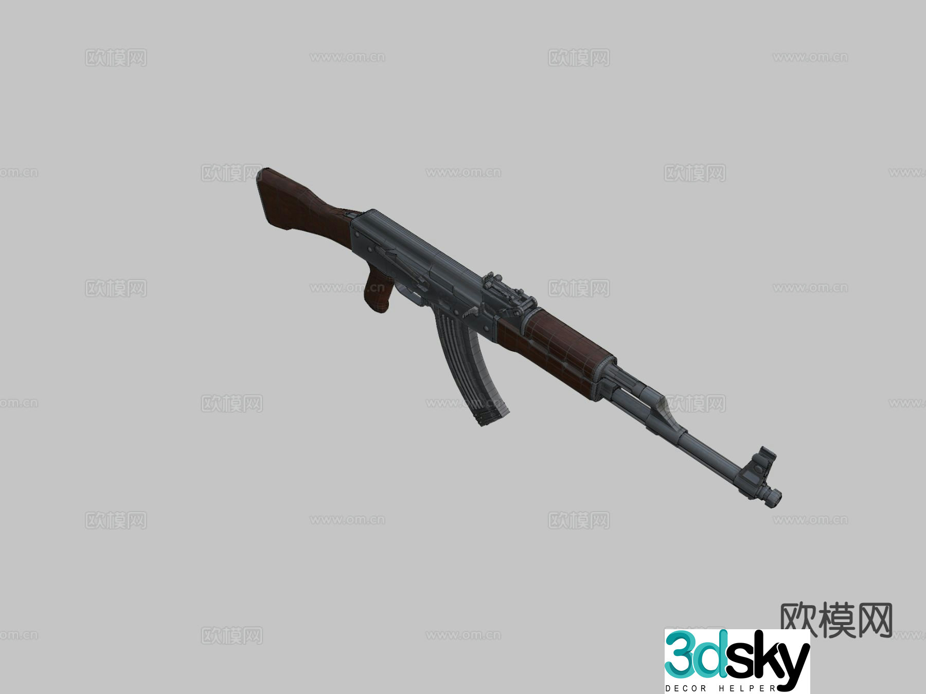 AK-47 rifle 3d model