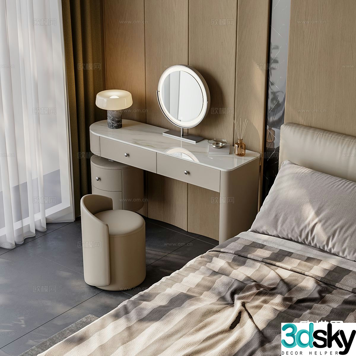 Italian dressing table dressing table 3d model