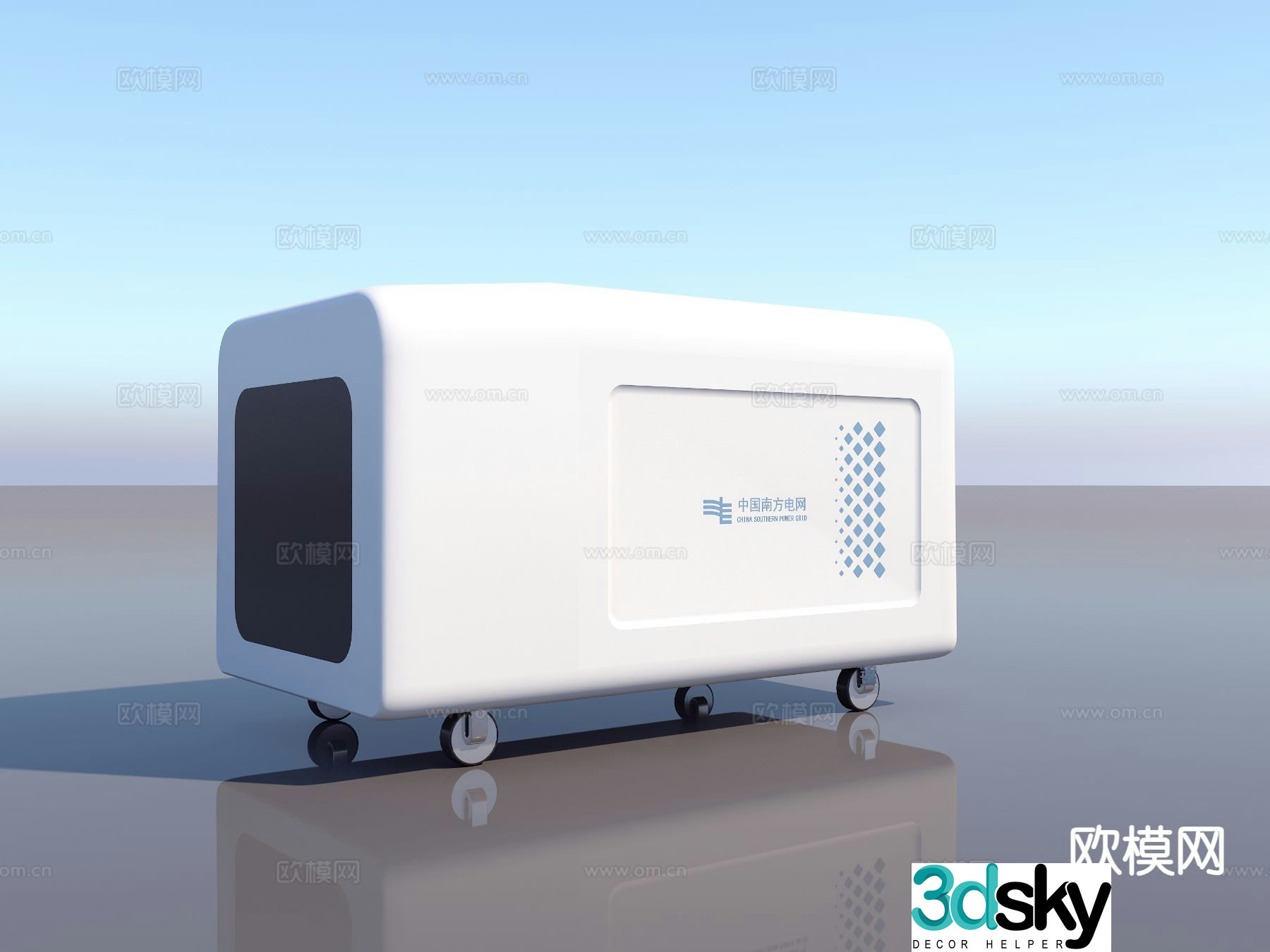 Charging car, charging cabin, charging car, mobile charging station 3D model