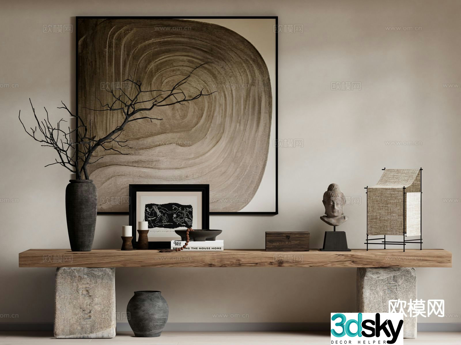 Wabi-Sabi Wind Viewing Terrace 3D Model