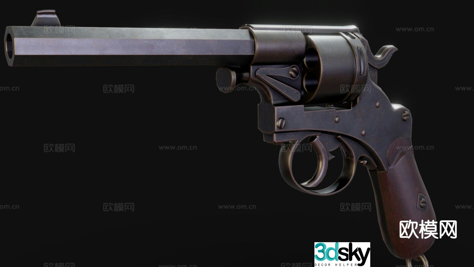 revolver 3d model
