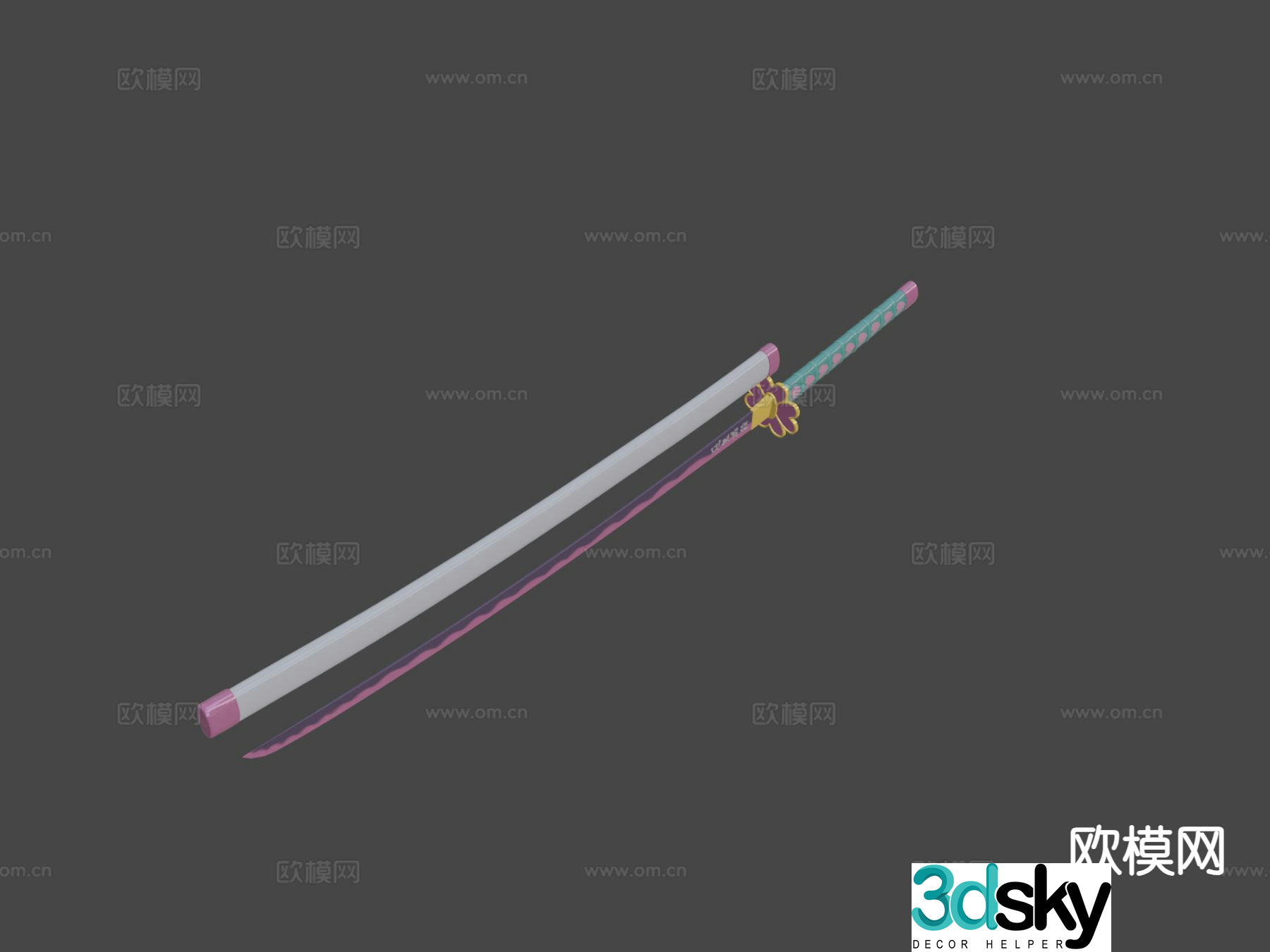 Japanese knife 3d model
