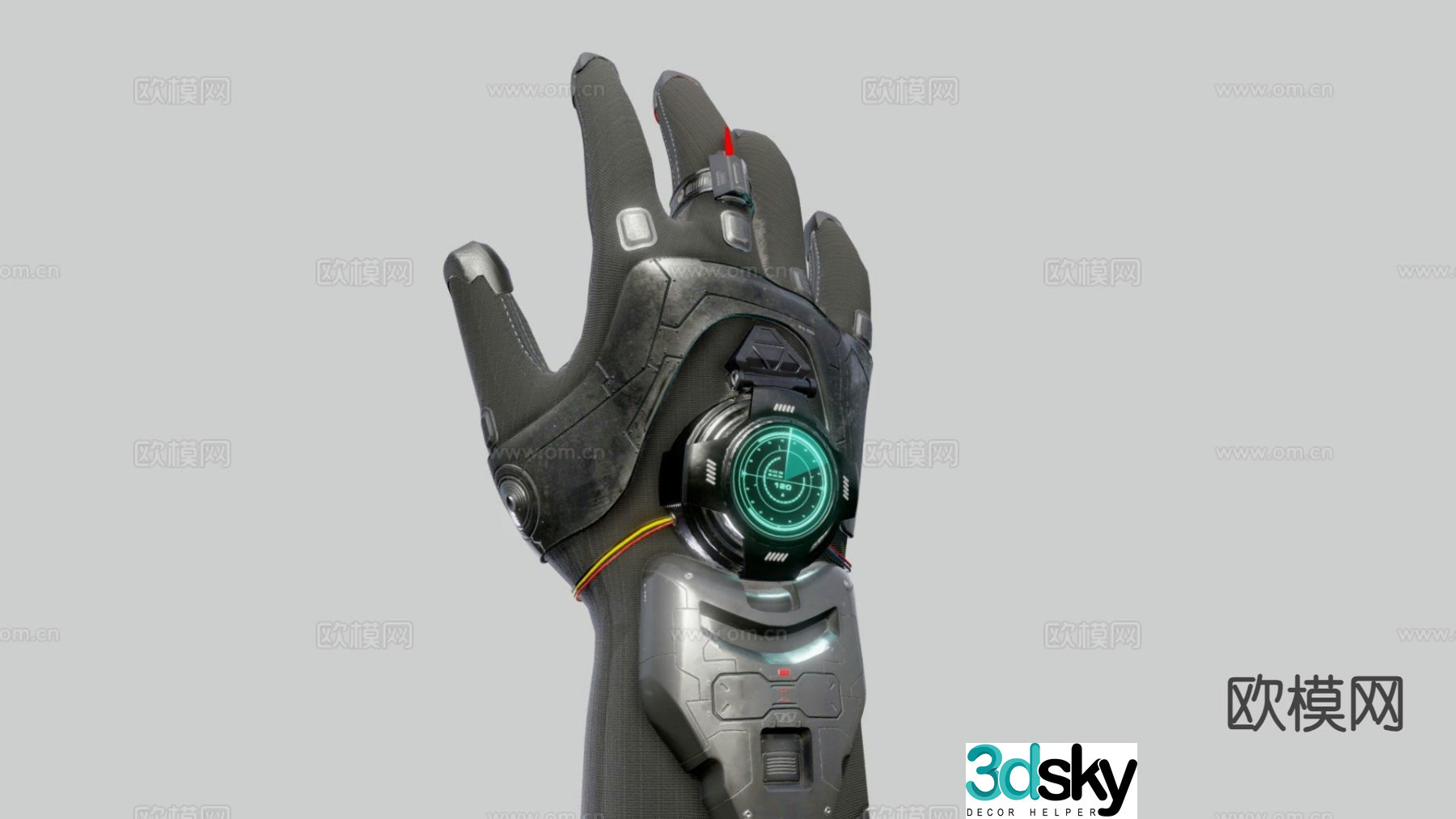Mechanical gloves 3d model
