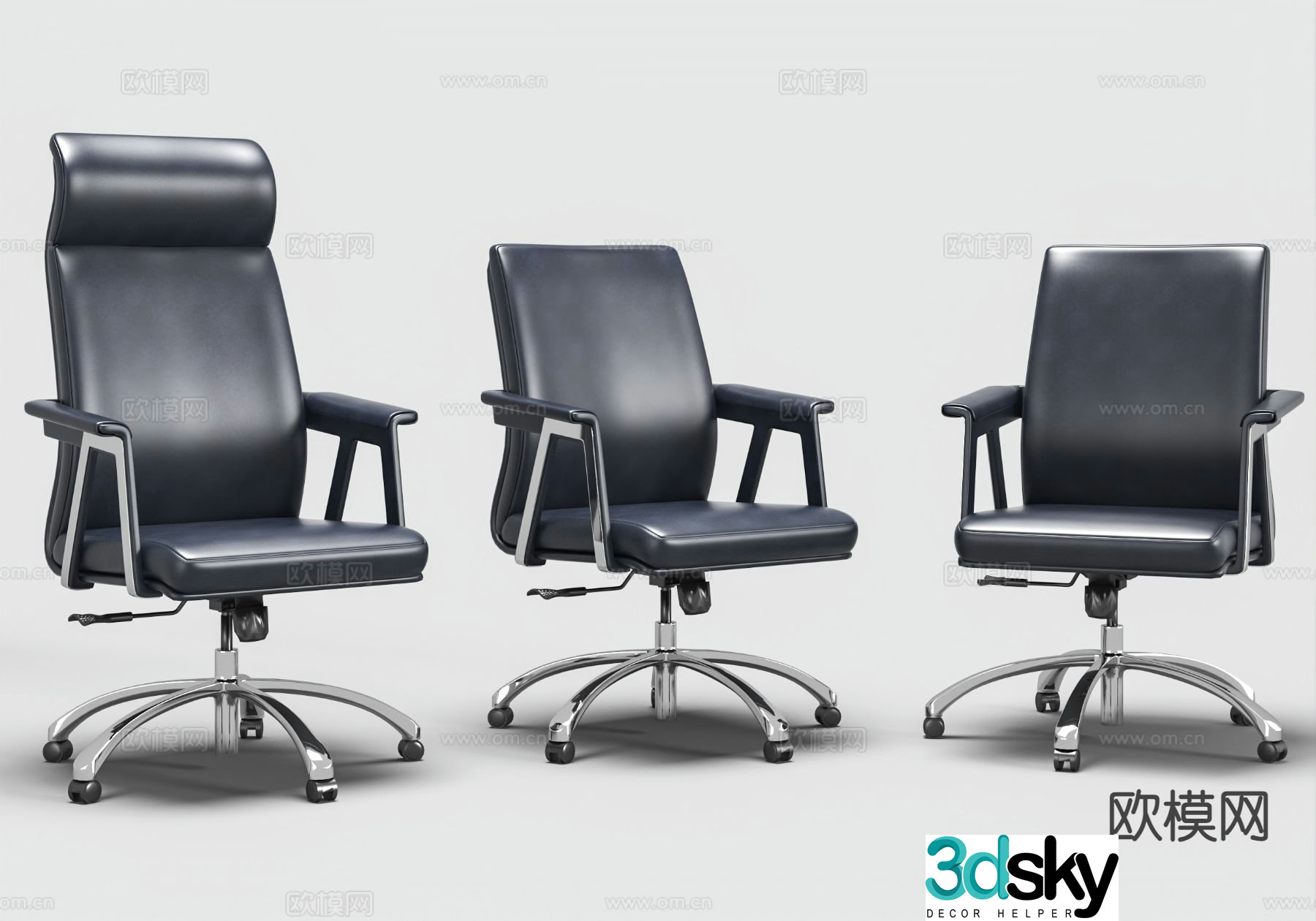 Modern office chair boss chair 3d model
