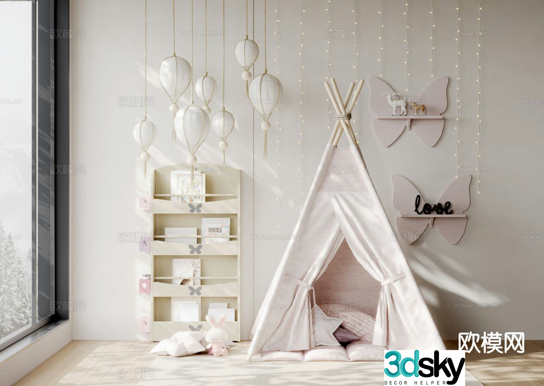 Modern children’s tent 3d model