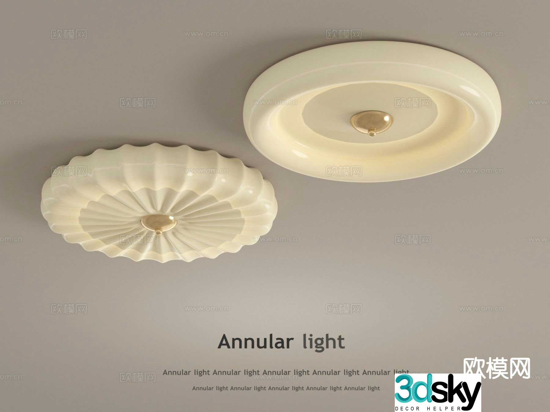 French ceiling light Balcony ceiling light 3D model