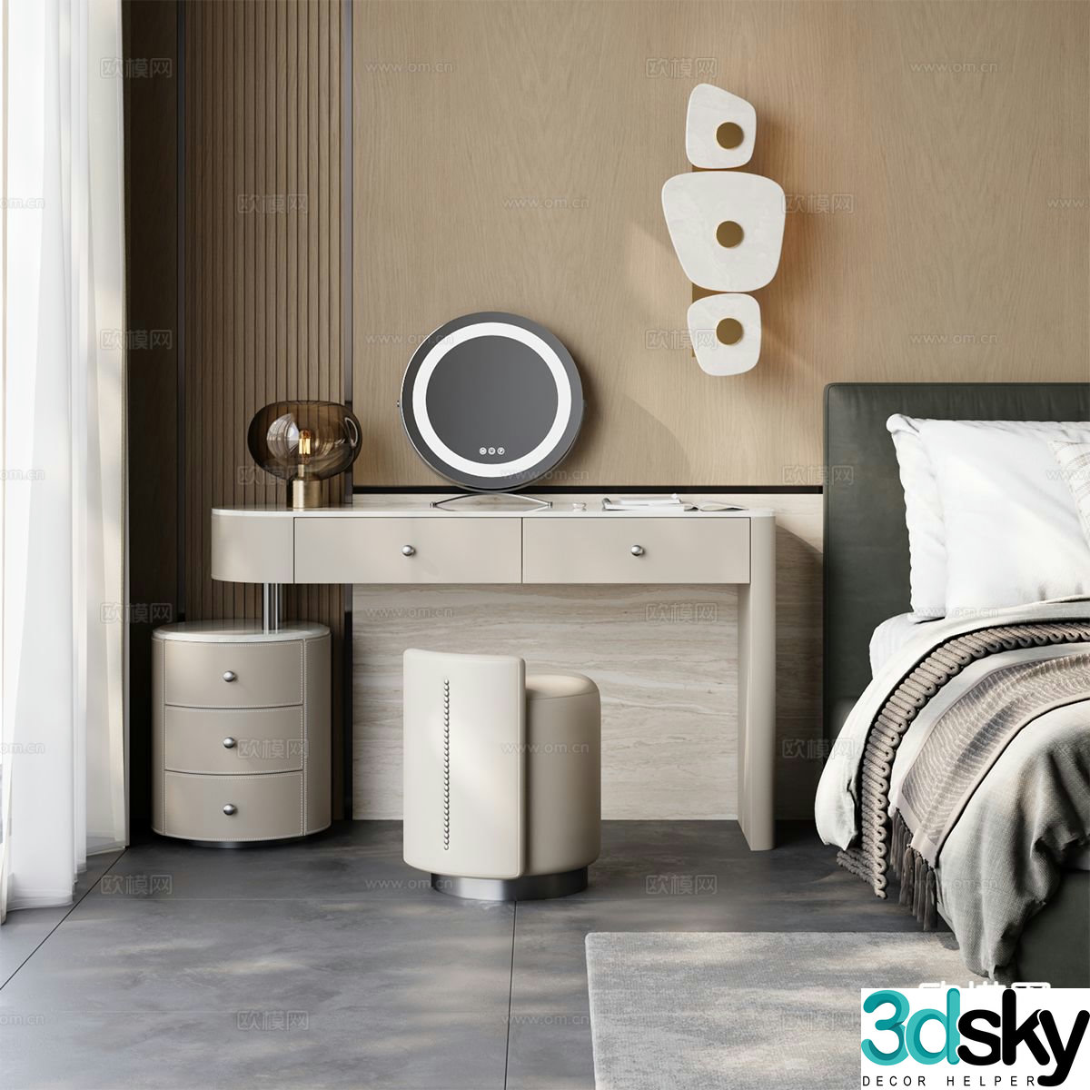 Italian dressing table dressing table 3d model