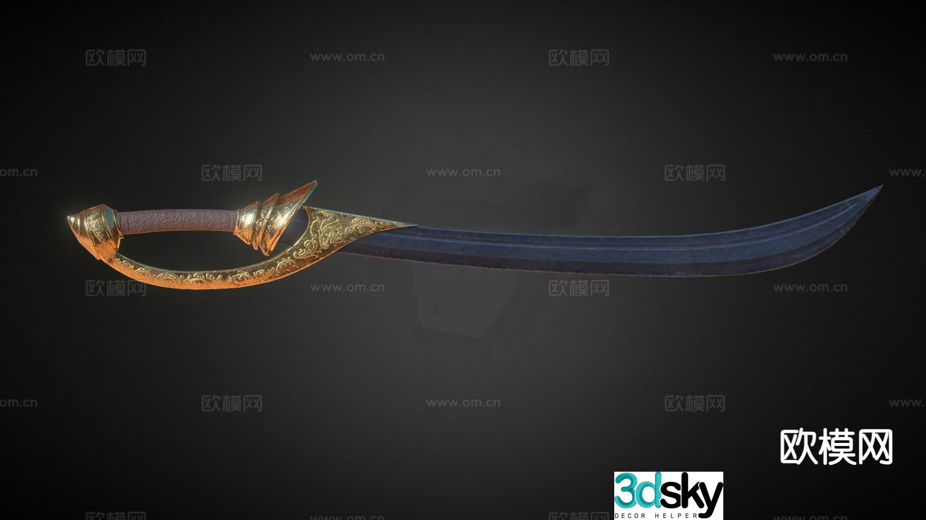pirate saber 3d model