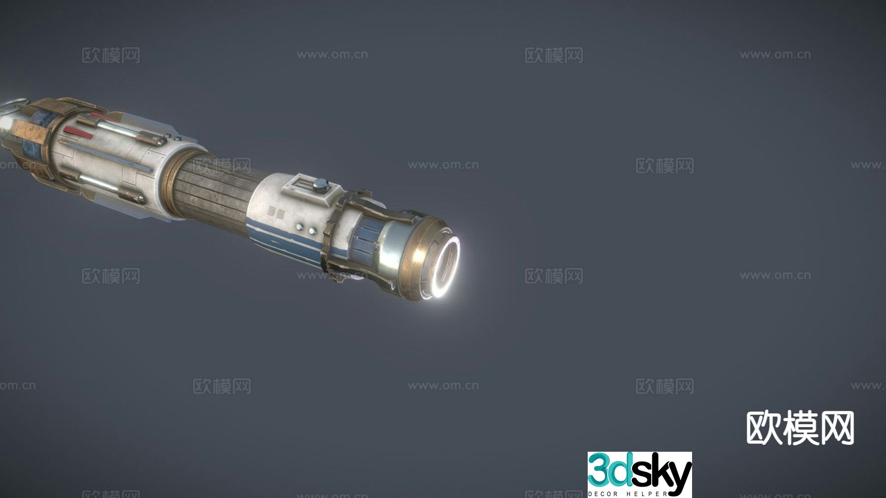 Modern custom lightsaber 3d model