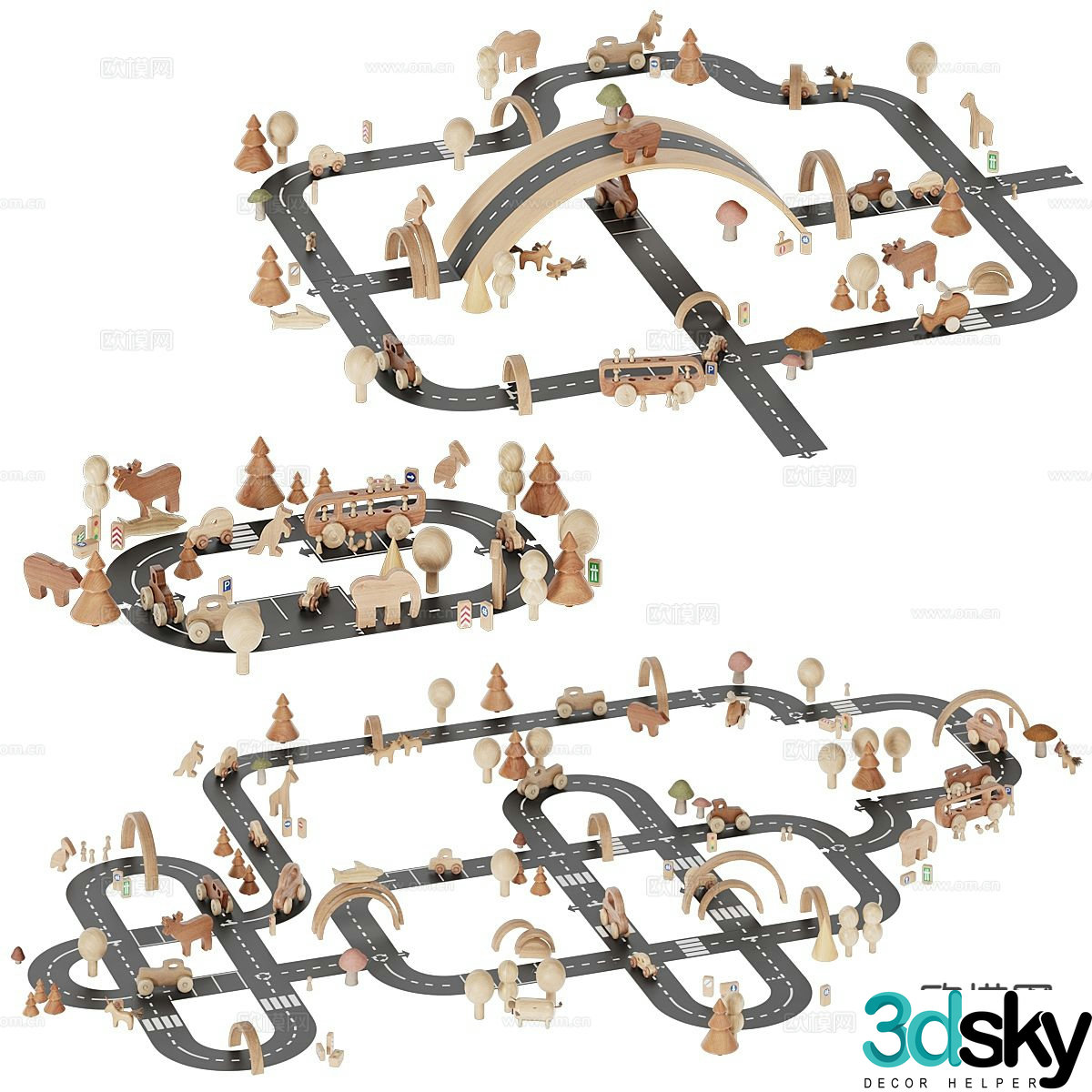 Modern children’s toys 3d model