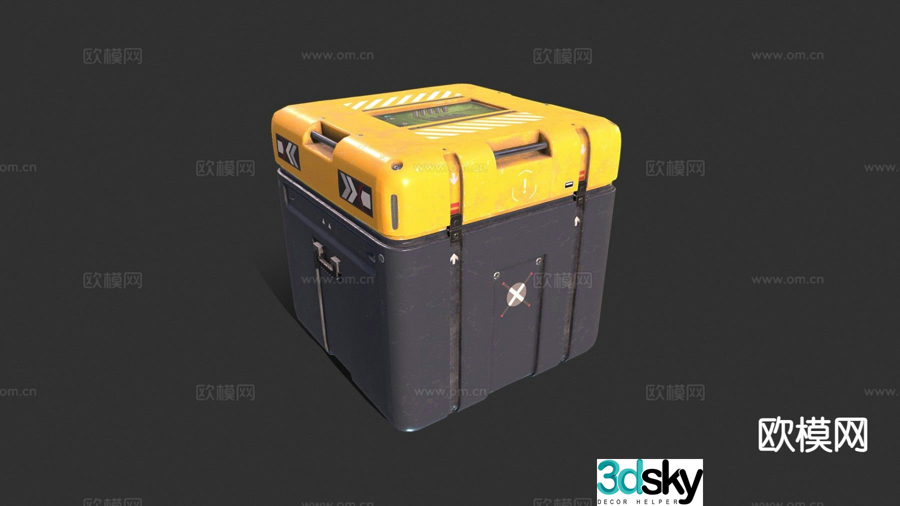 Industrial style equipment box 3D model