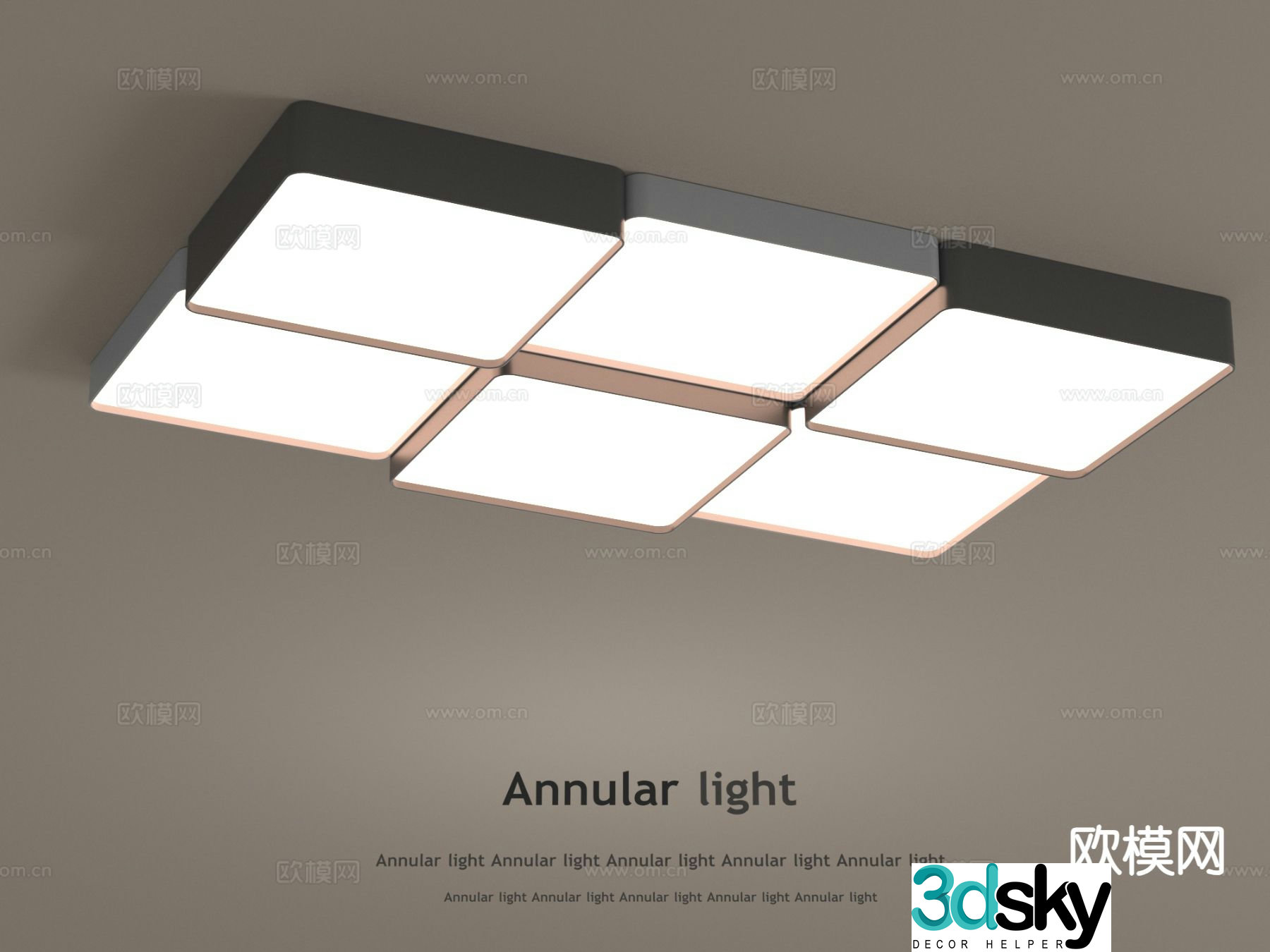 Modern geometric ceiling lamp 3d model