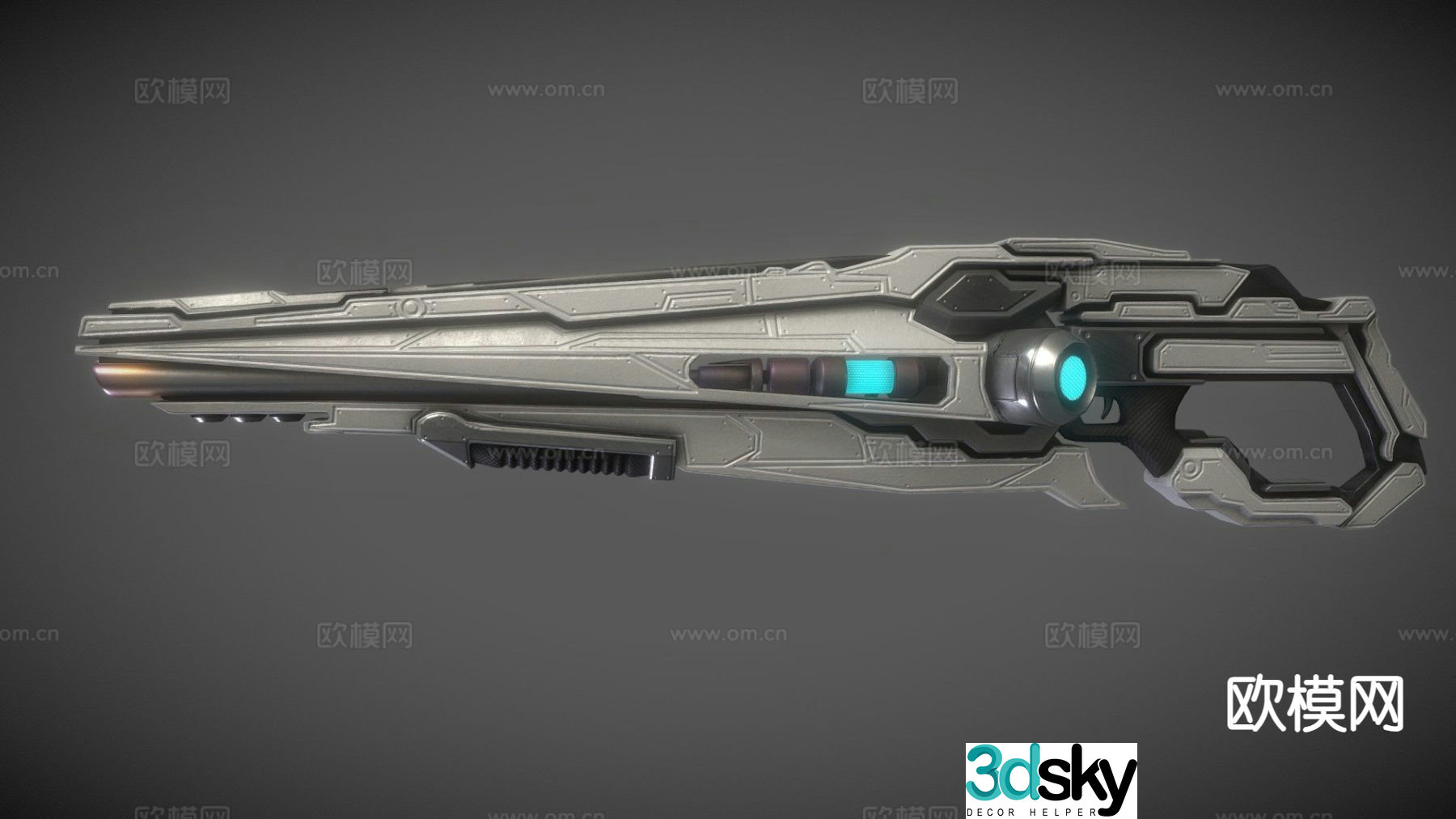 Modern sci-fi laser gun 3d model