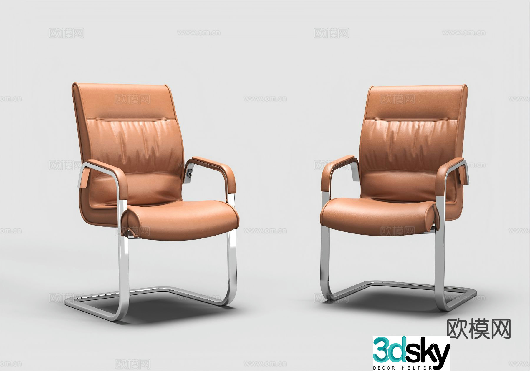 Modern office chair leather chair 3d model