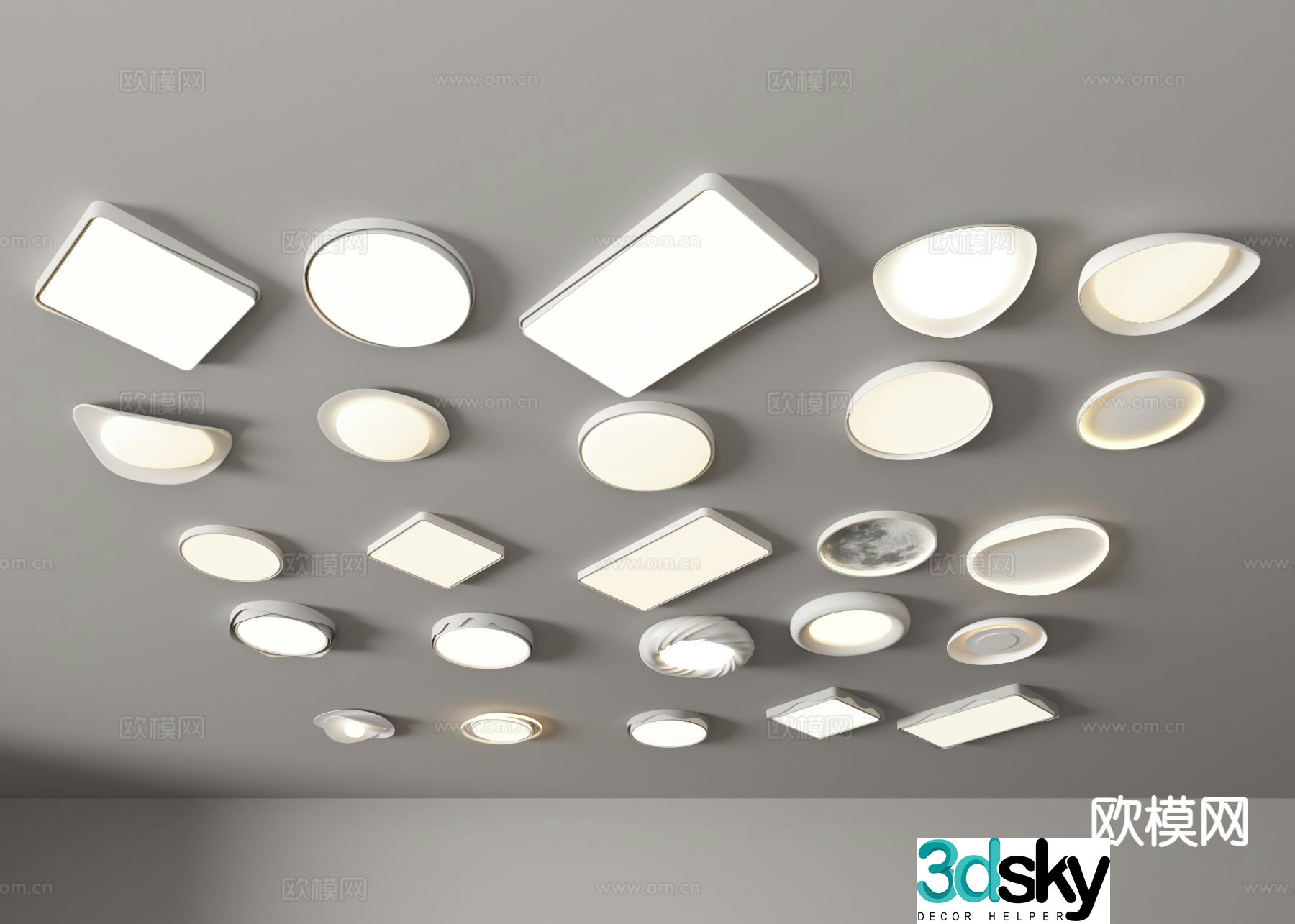 Modern ceiling light Bedroom light 3d model