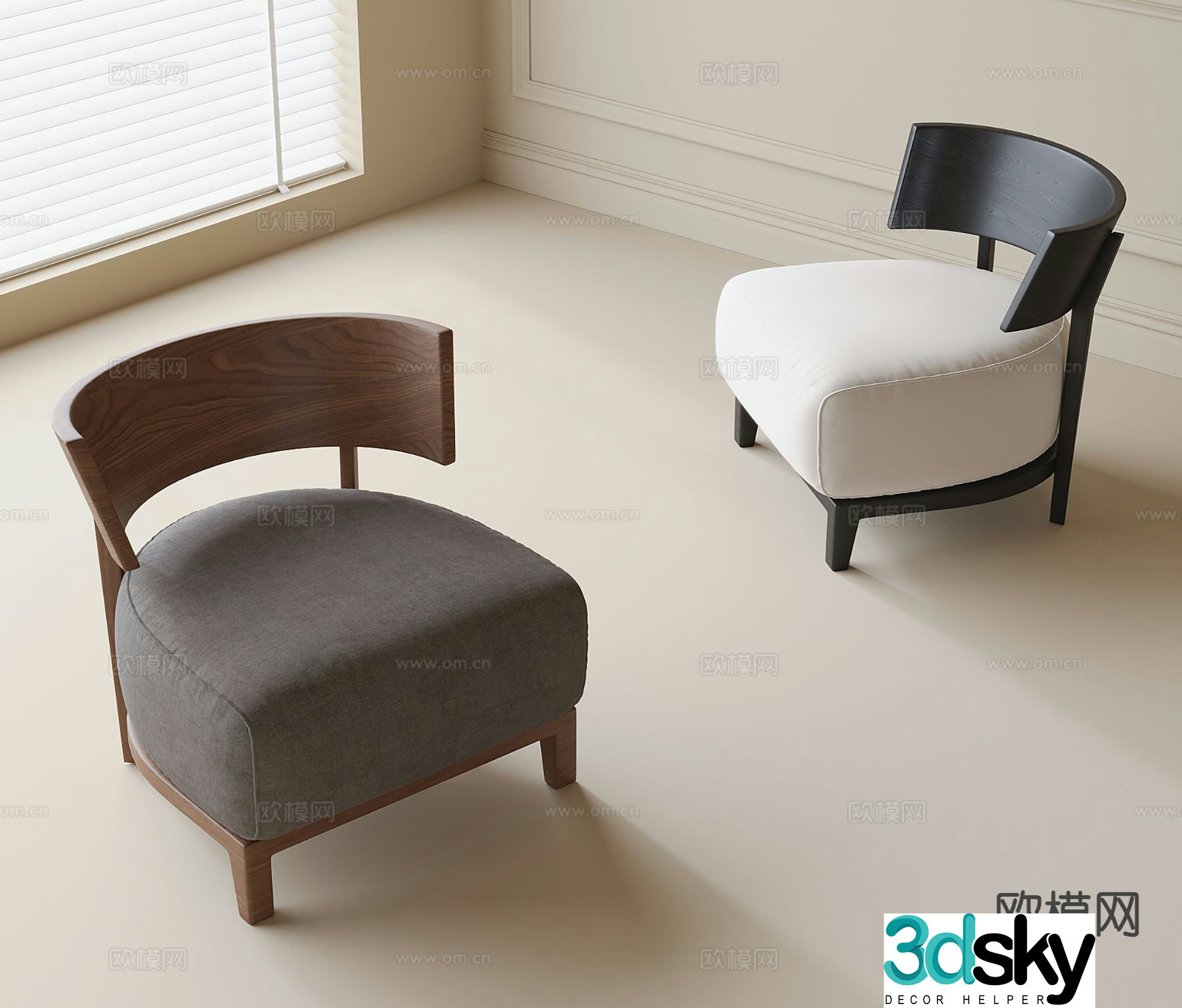 Modern leisure chair 3d model