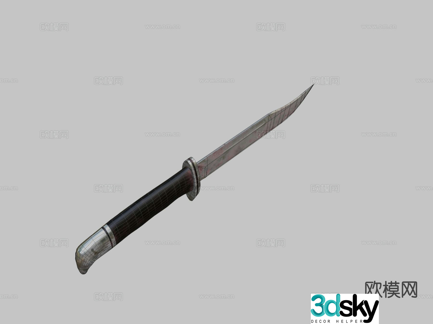 Modern grimace knife 3d model