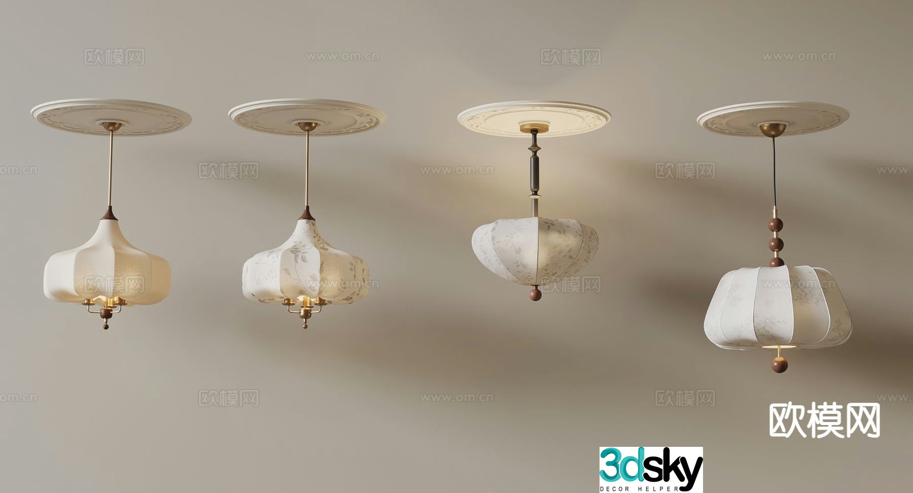 French chandeliers 3d model