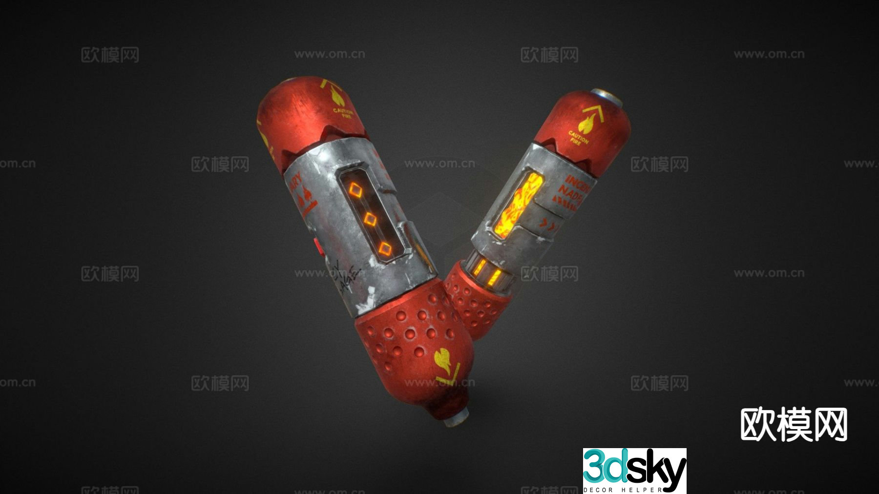 Thermite grenade 3d model