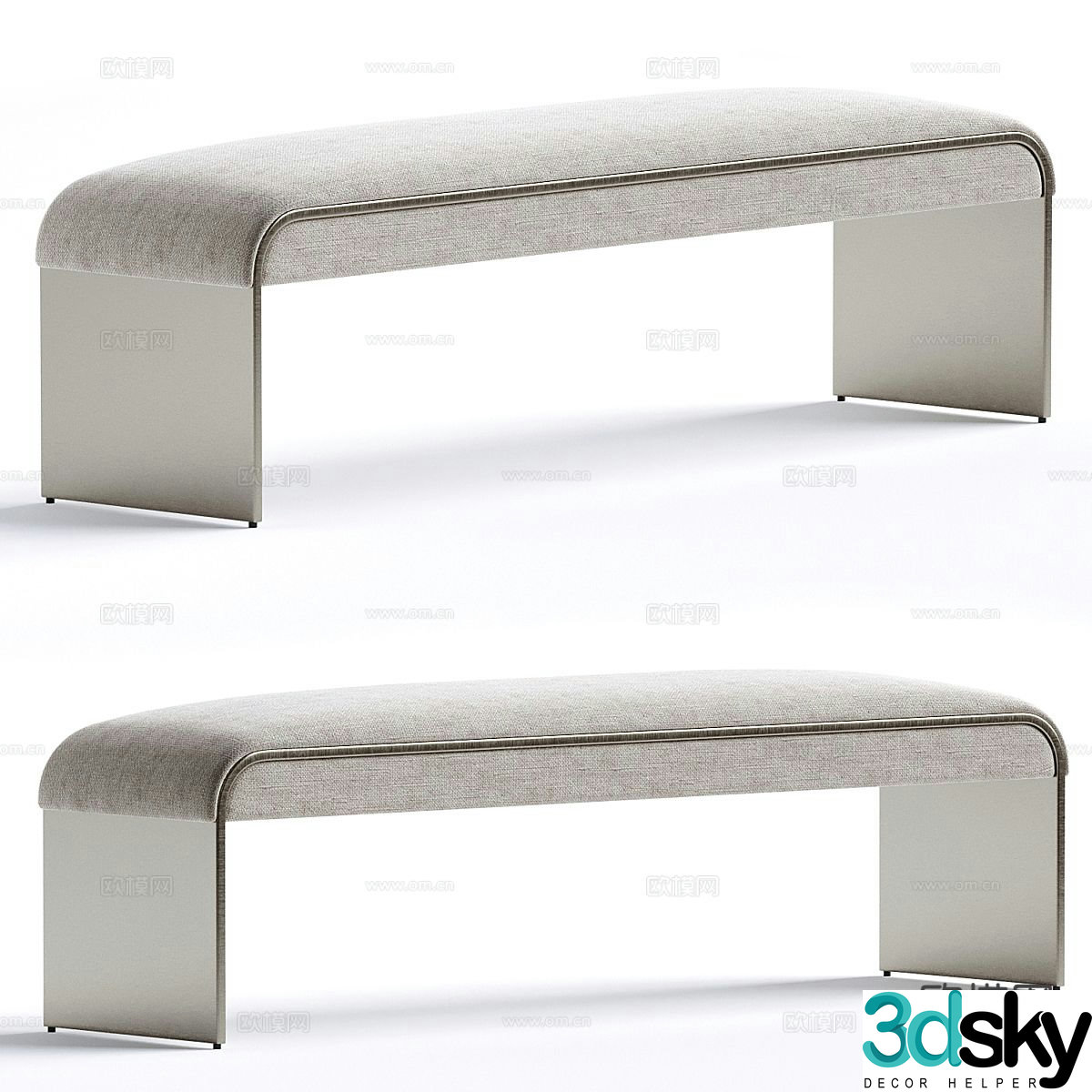 Modern changing stool stool sofa stool bench 3d model