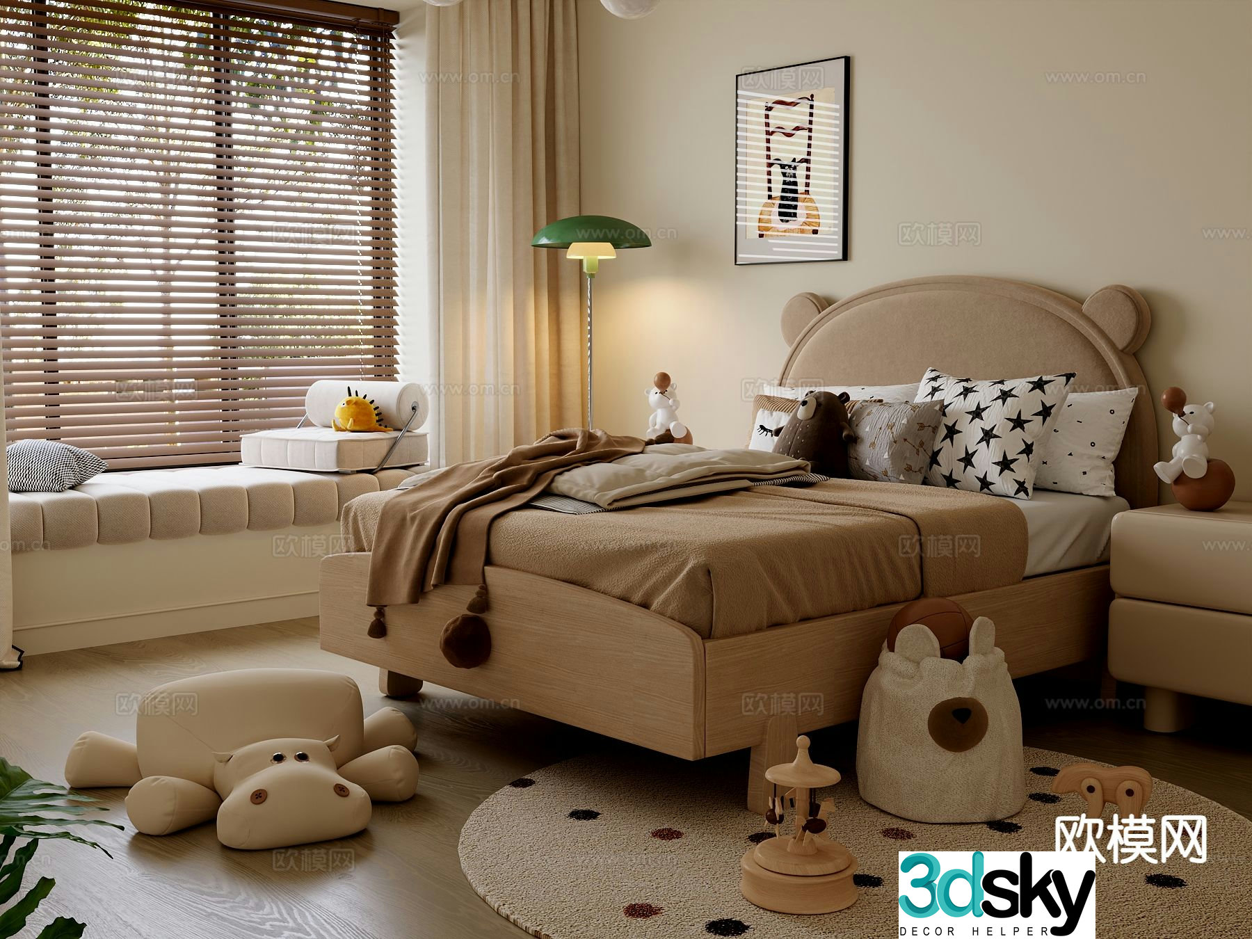Wabi Sabi children’s bed 3d model