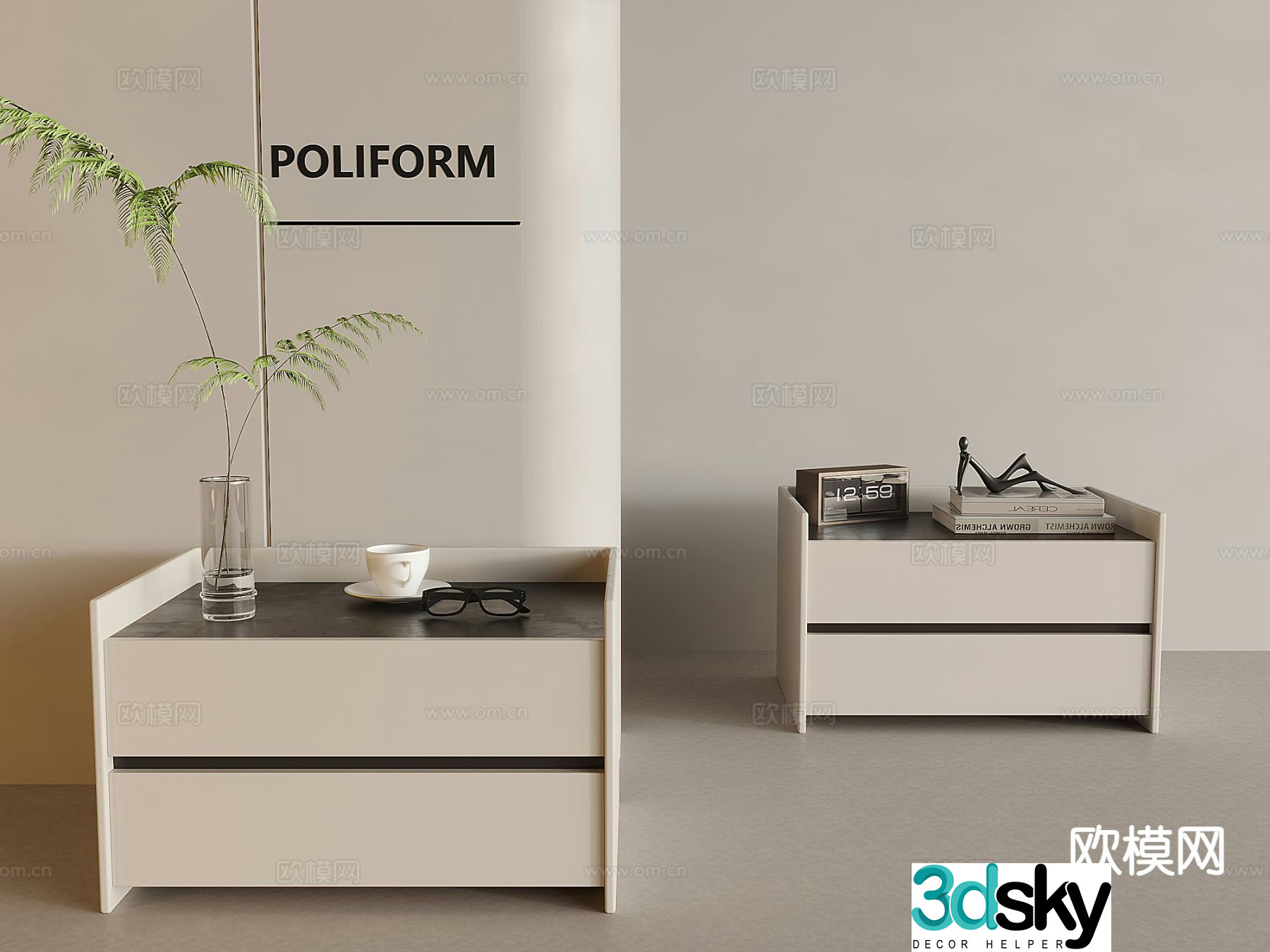 bedside table 3d model