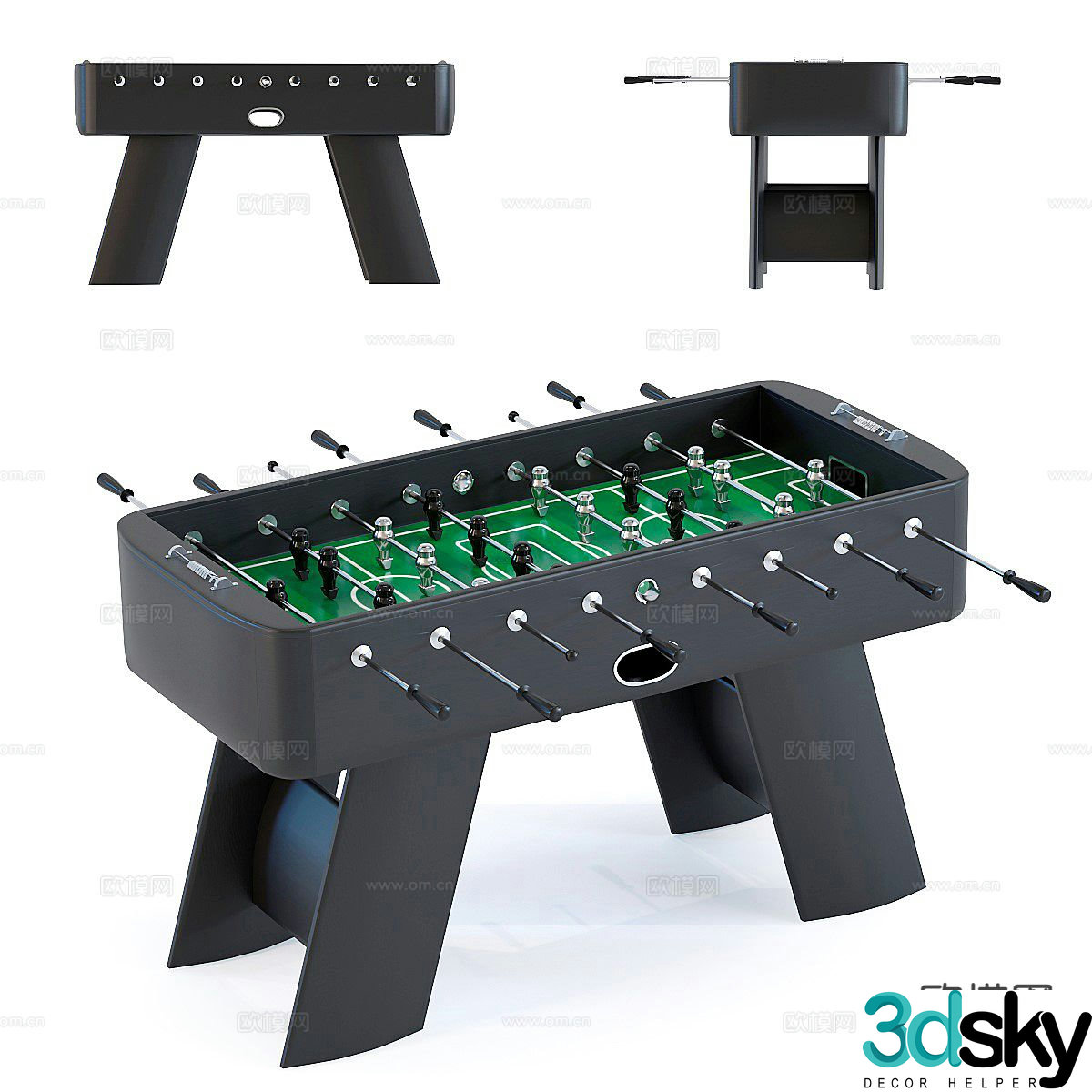 table football football machine board game 3d model