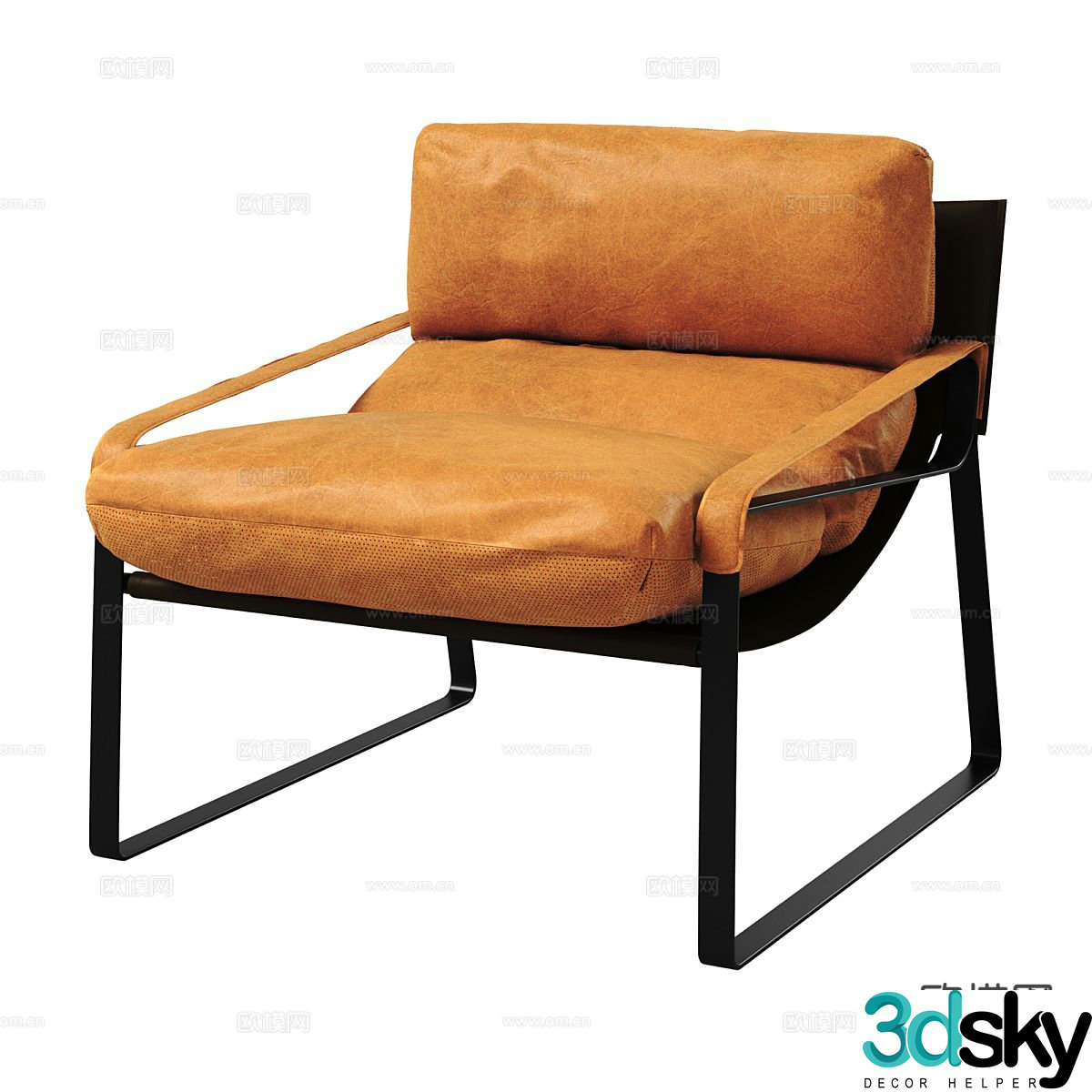 Nordic style leisure sofa 3d model