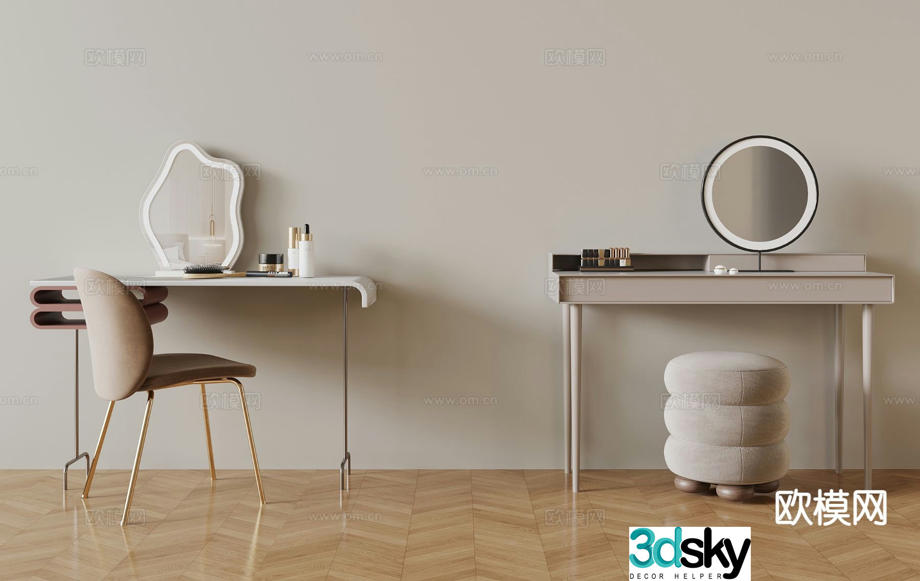 Modern dressing table dressing table 3d model