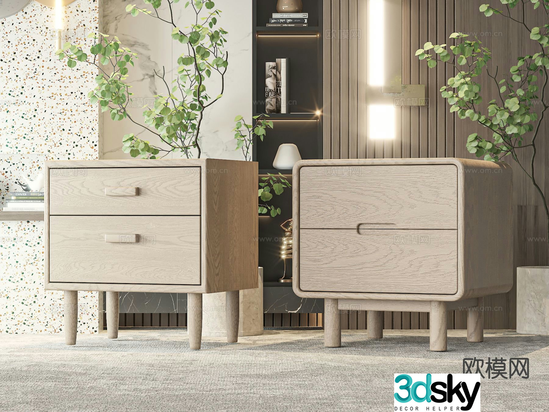 bedside table 3d model