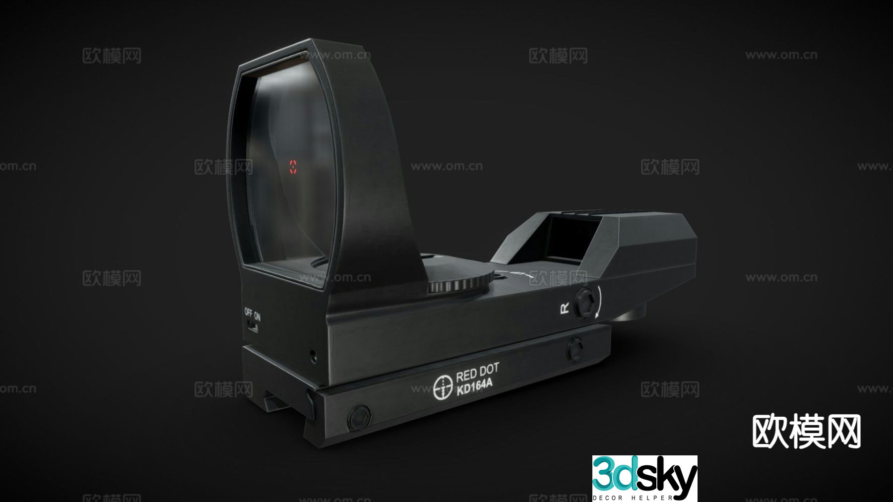 red dot sight 3d model